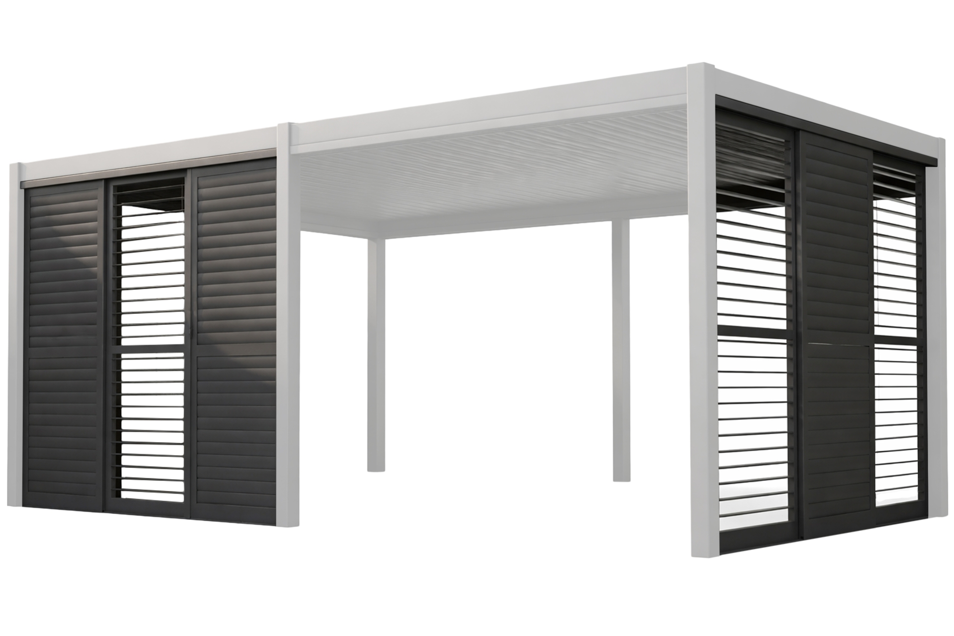 Przesuwna ścianka żaluzjowa 3 m do pergoli Schatler Modern / Modern Alu