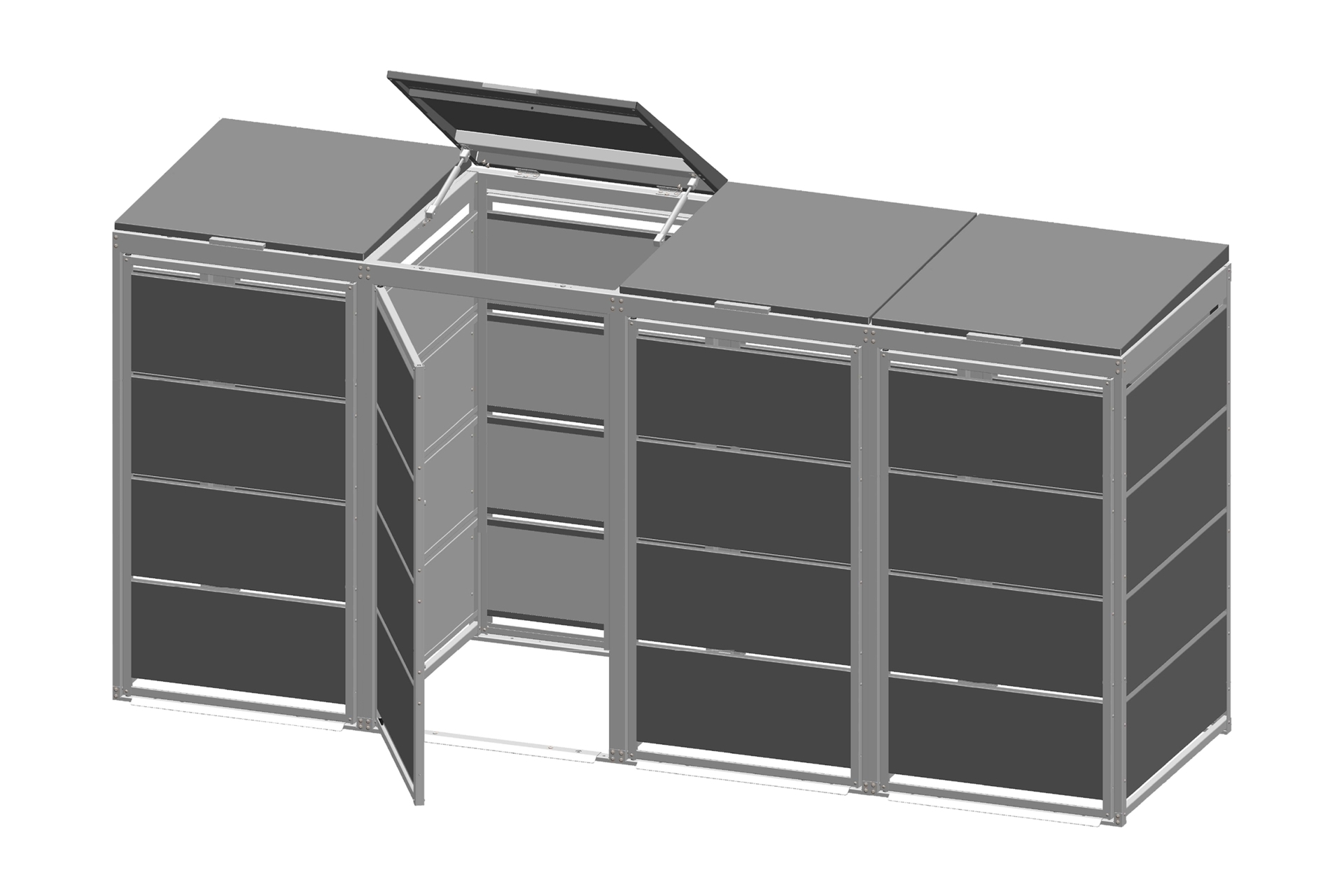 Zabudowa kosza śmietnikowego TOP BOX Premium 4 x 120 l