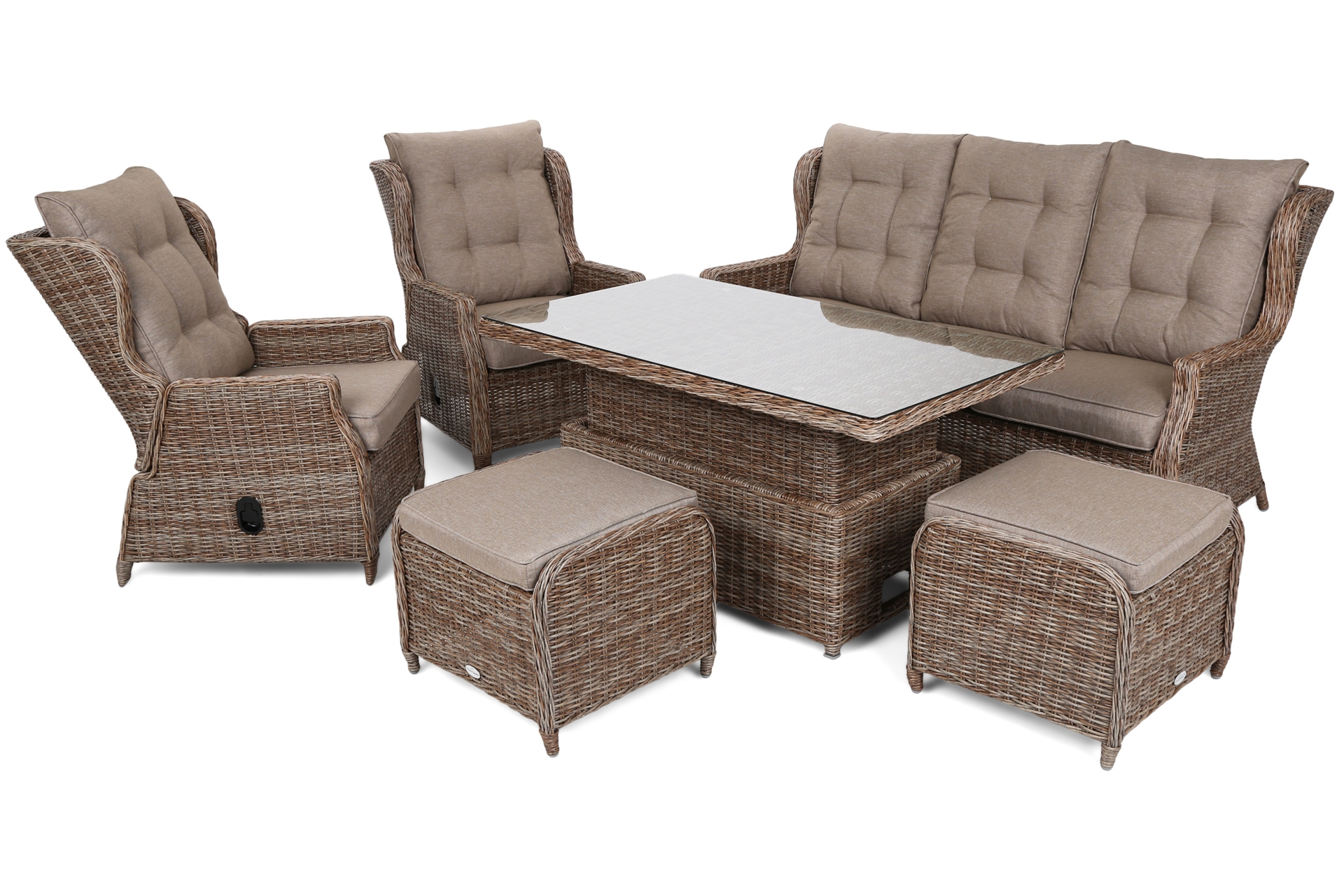 Meble ogrodowe technorattanowe Memfis Ginger / Brown Melange powystawowe