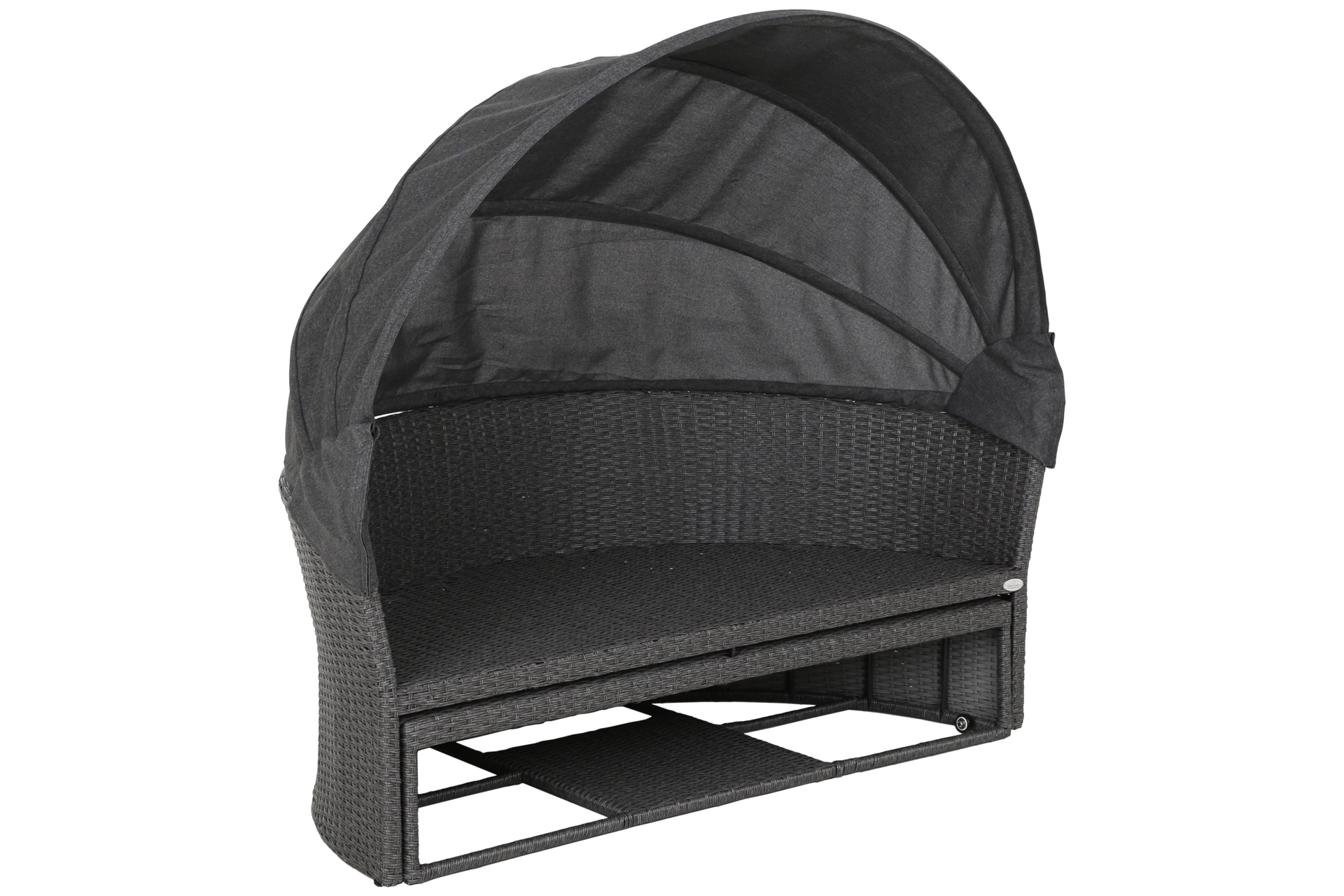 Sofa ogrodowa z baldachimem Sydney Grey / Grey Melange - dla 3 osób - szara Sofa ogrodowa z baldachimem Sydney Grey / Grey Melange