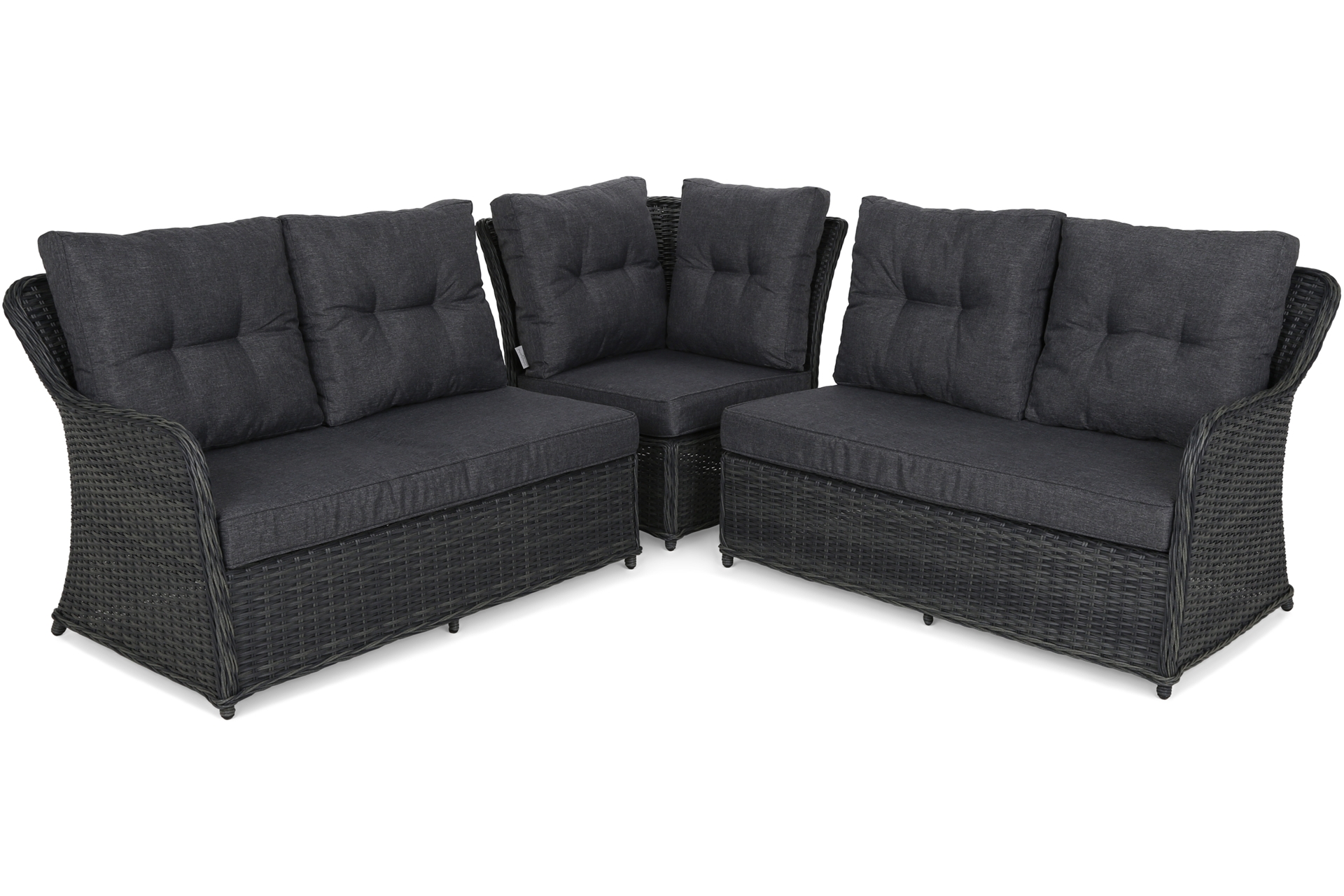 Narożnik ogrodowy technorattanowy Bergamo Grey / Grey Melange