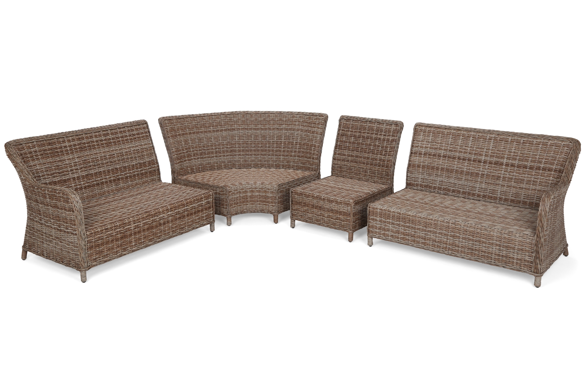 Narożne meble ogrodowe technorattanowe Windsor Ginger / Brown Melange