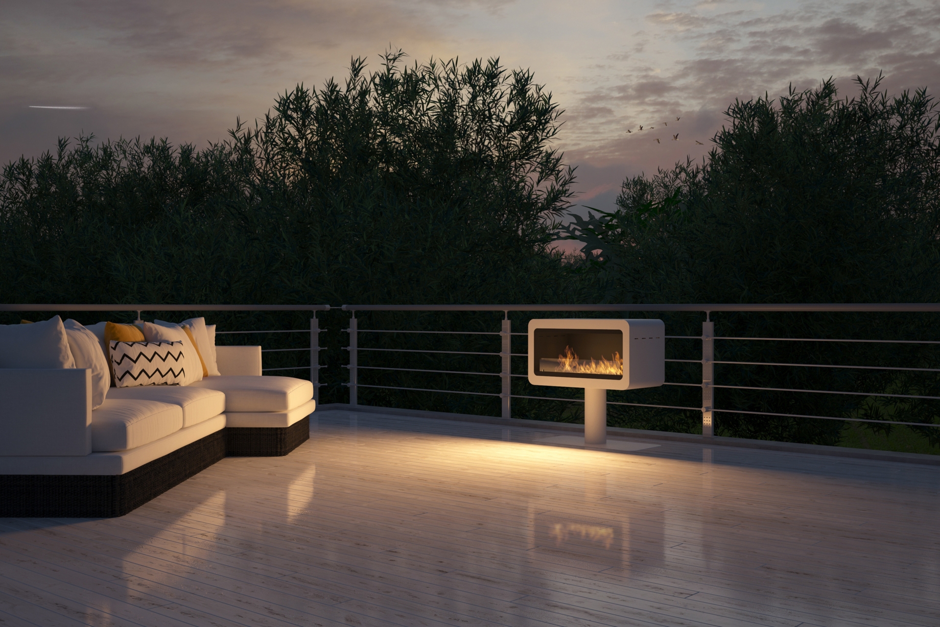 Biokominek Infire Inecco biały