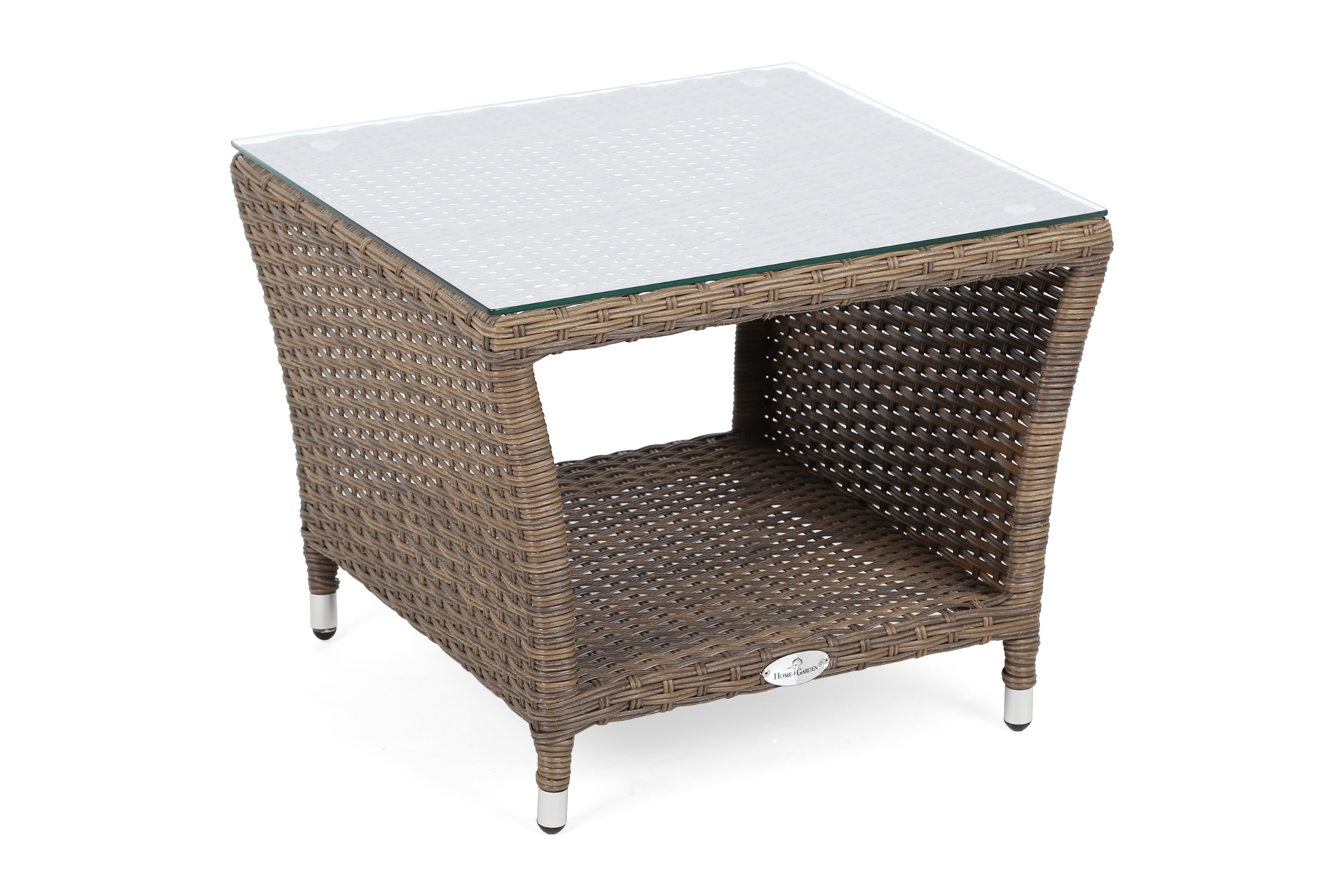 Meble ogrodowe technorattanowe Saloniki Brown / Beige - dla 2 osób - z regulacją oparcia i podnóżka Meble ogrodowe technorattanowe Saloniki Brown / Beige