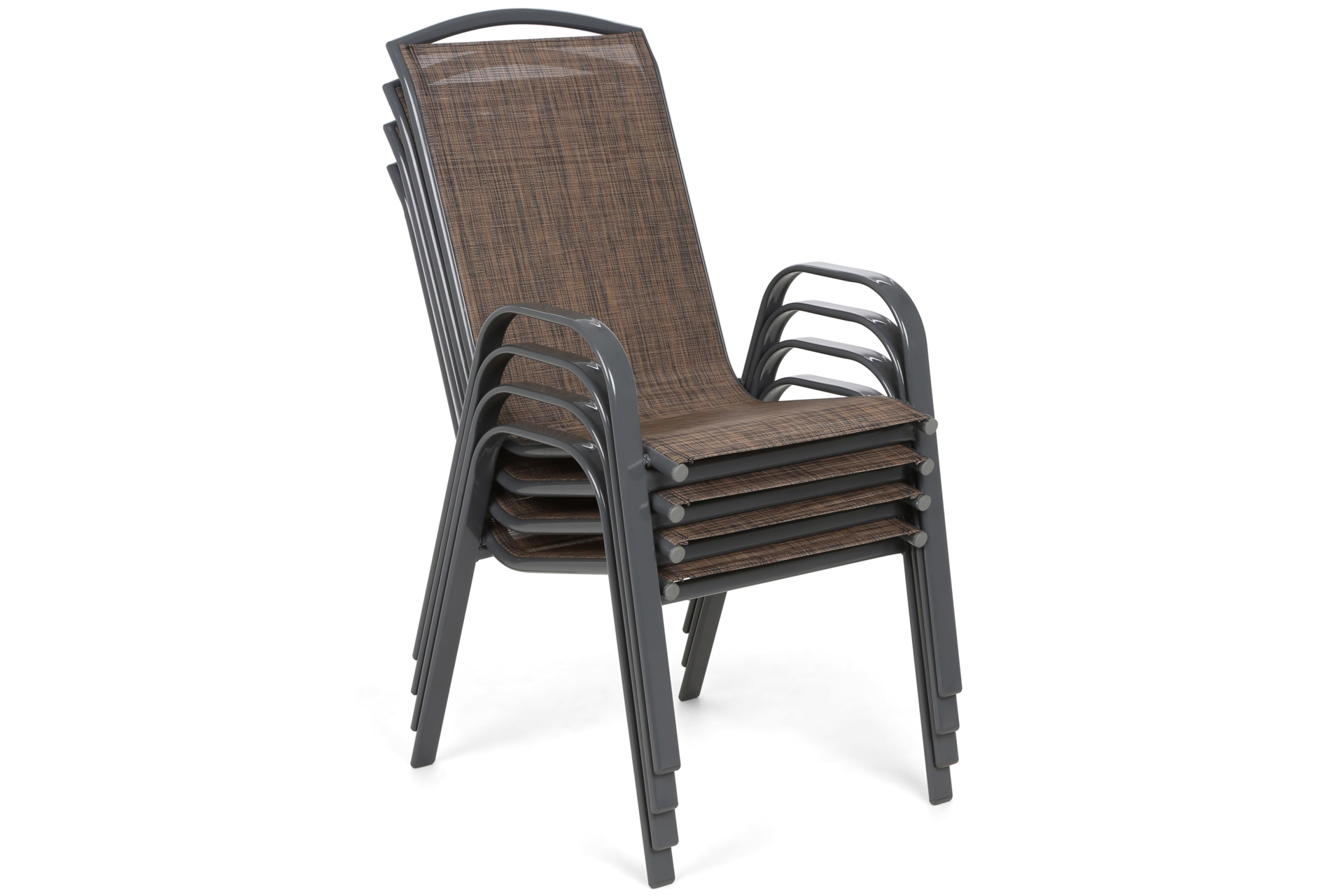 Metalowe krzesło ogrodowe metalowe Atlanta brązowo-szare Krzesło ogrodowe metalowe Atlanta Grey / Brown