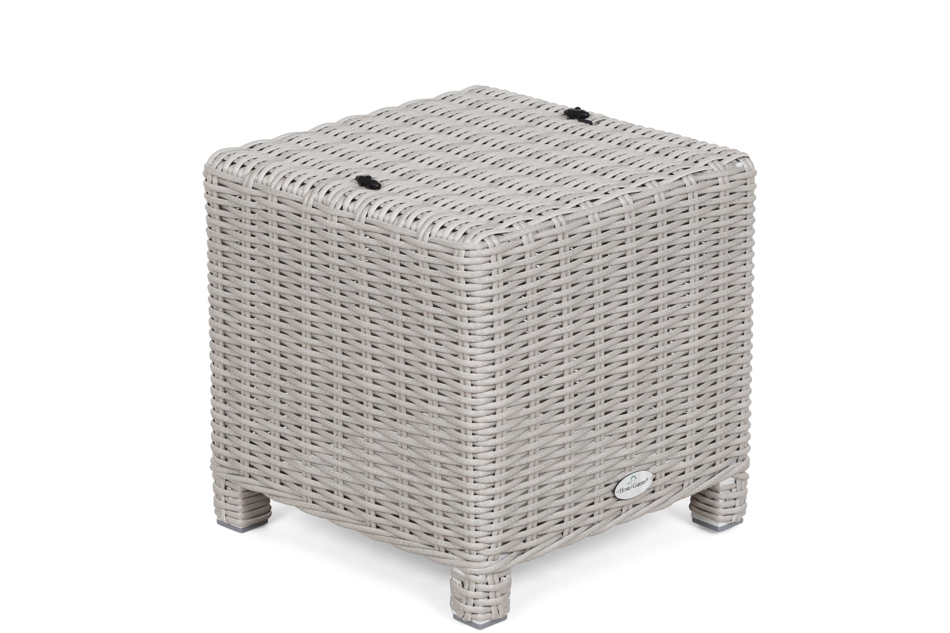 Puf ogrodowy technorattanowy California White / Grey