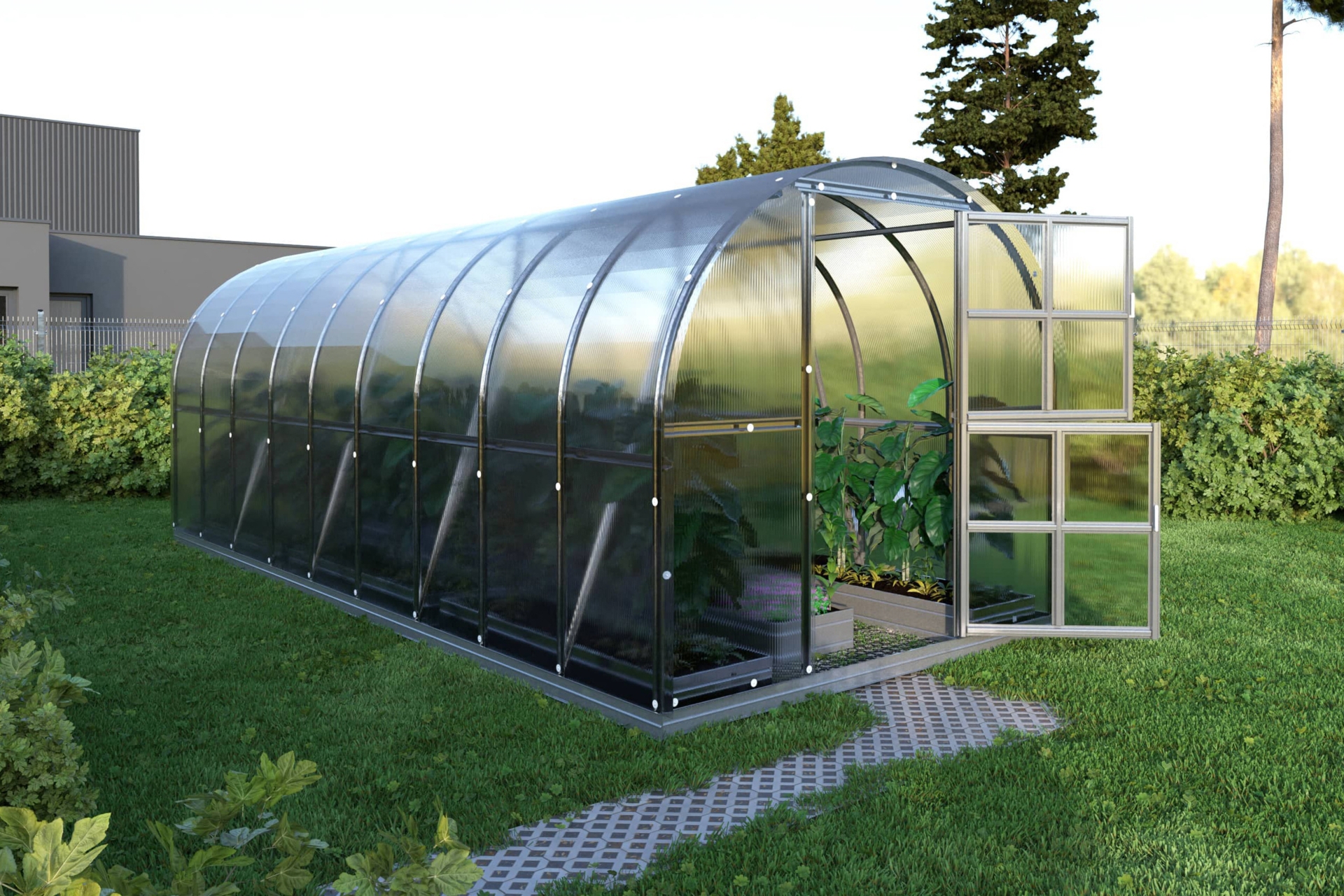 Szklarnia ogrodowa z poliwęglanu Terplant Comfort Plus 3x6 m