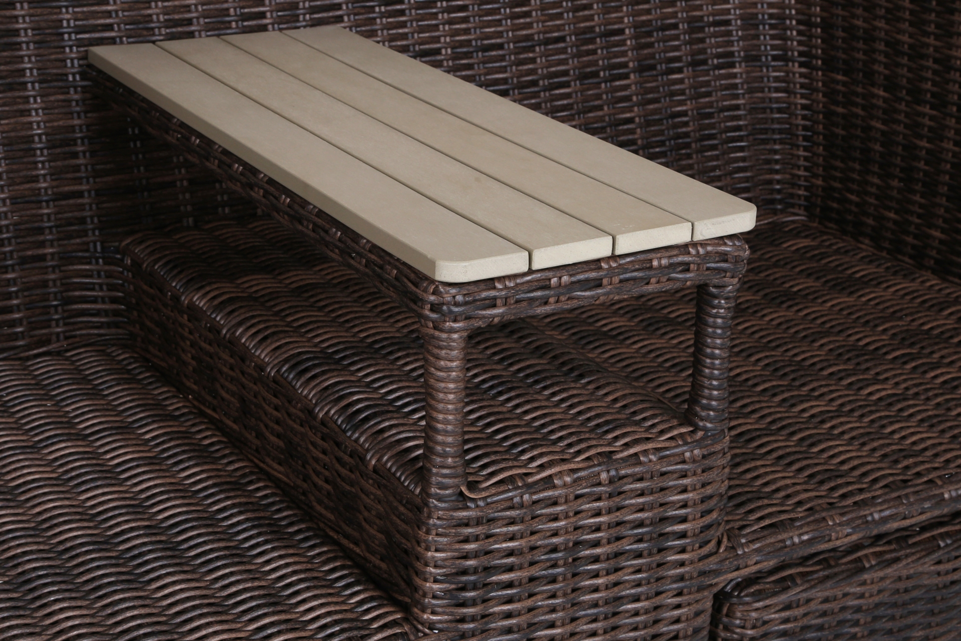 Kosz ogrodowy technorattanowy Michigan Brown Mat / Brown Melange