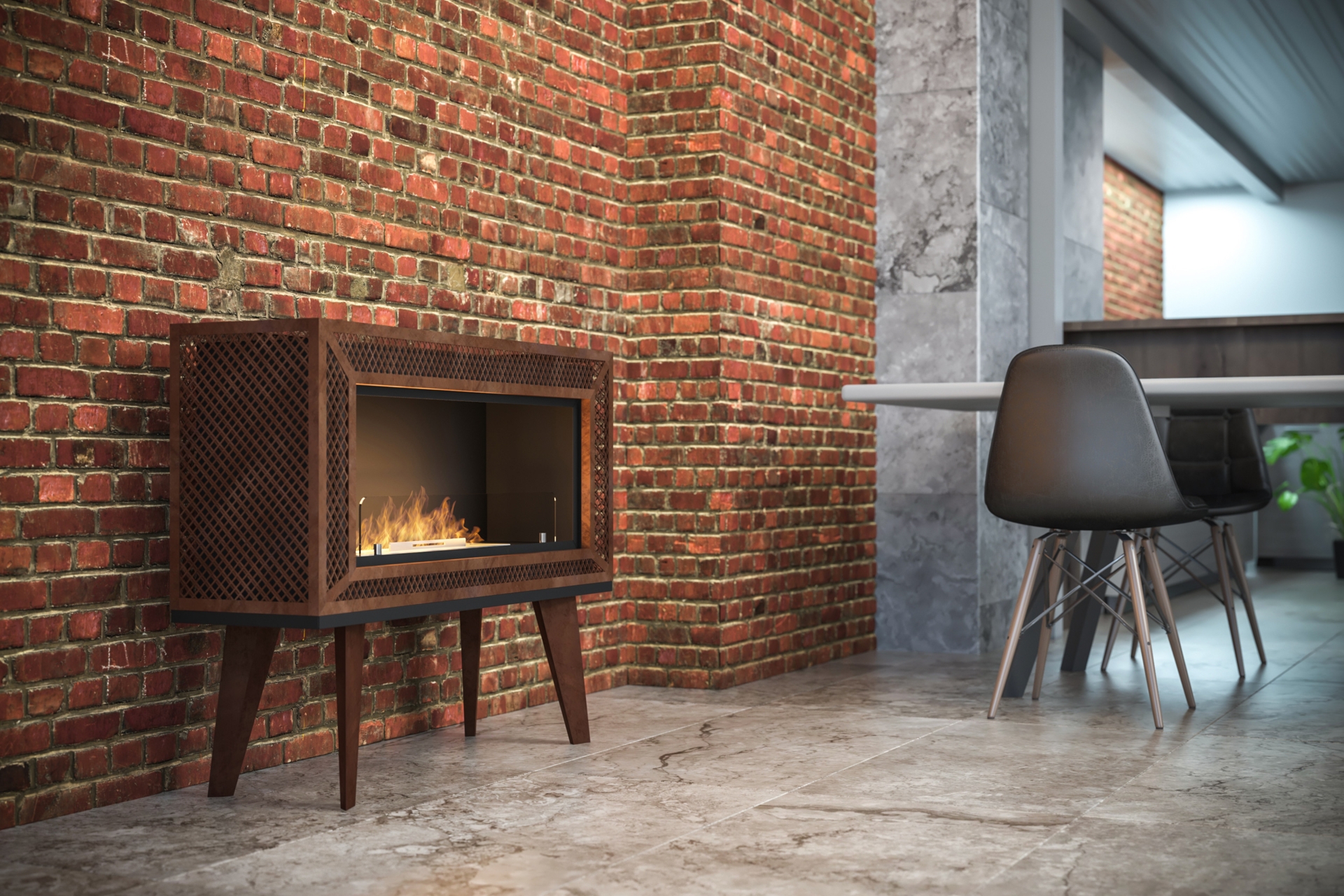 Biokominek prostokątny Infire Industrial Biokominek Infire Industrial