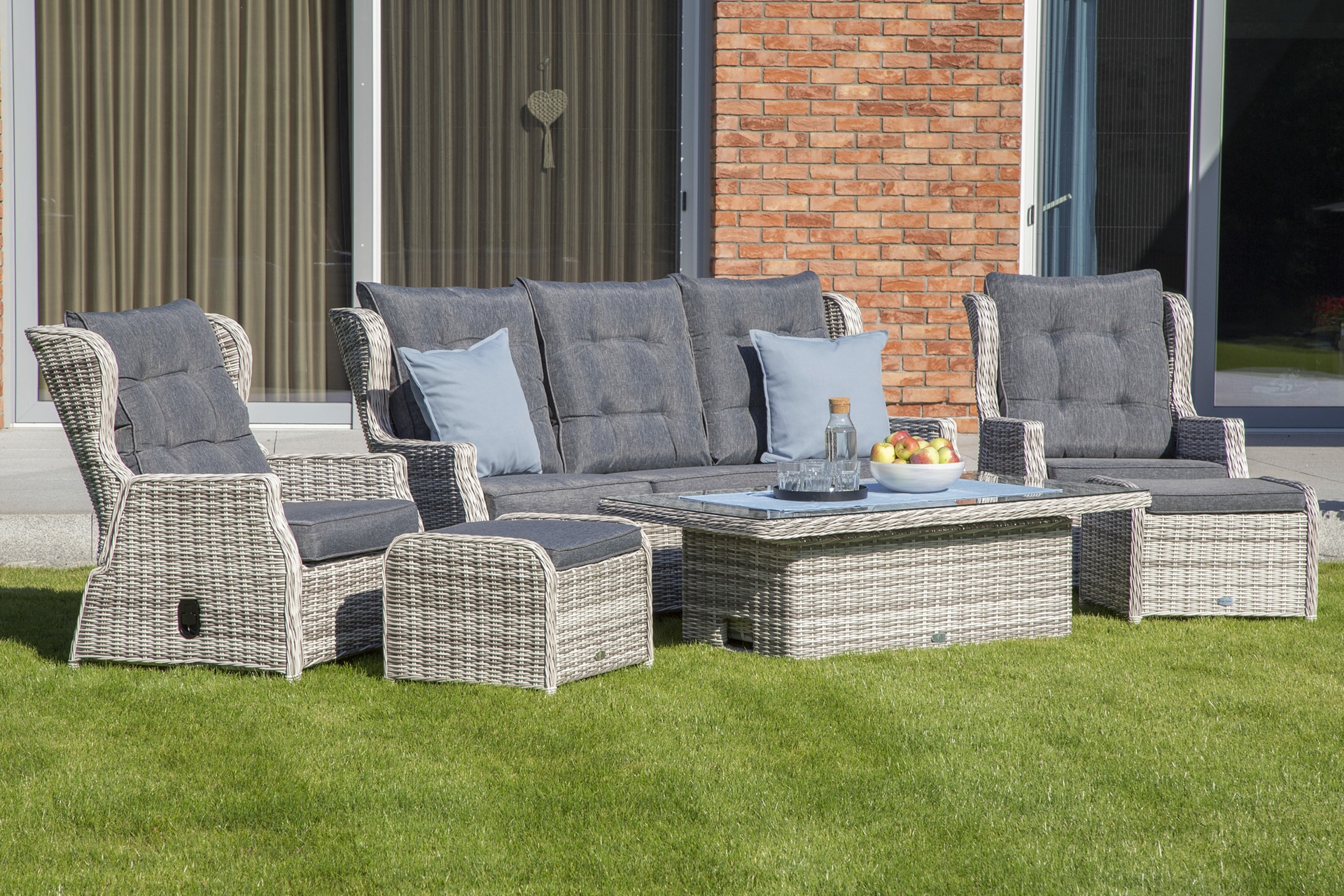 Meble ogrodowe technorattanowe Memfis Grey / Grey Melange