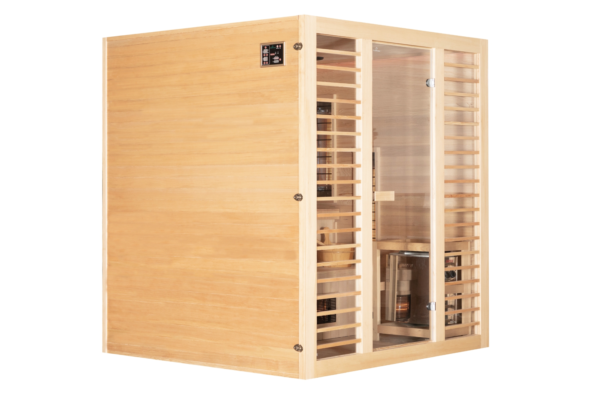 Sauna hybrydowa Nordum Combi 4-osobowa naturalna