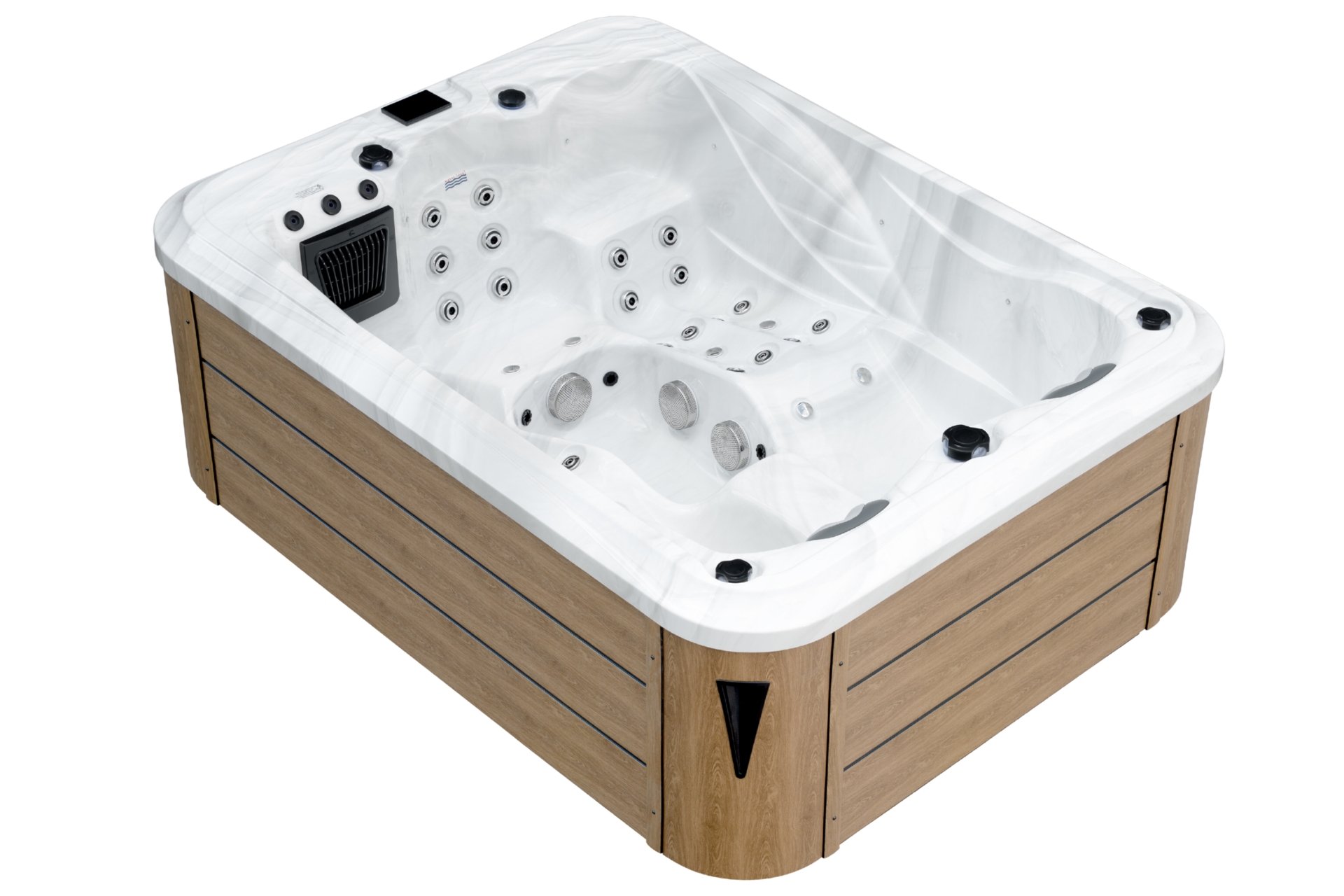 Wanna ogrodowa z hydromasażem Aquess Nevara 2752 3-osobowa Brown
