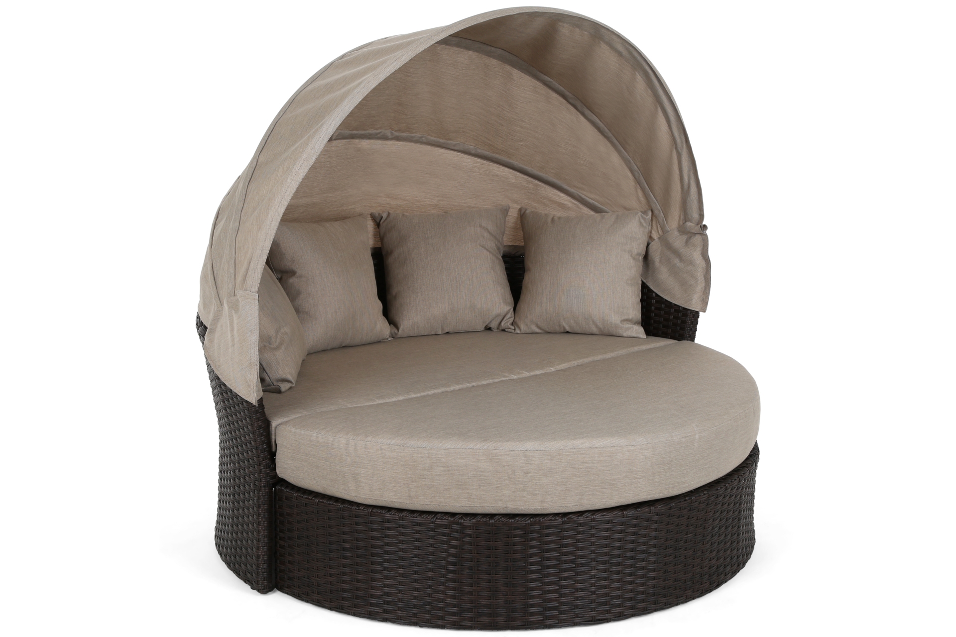 Sofa ogrodowa z baldachimem Sydney Brown Mat / Brown Melange