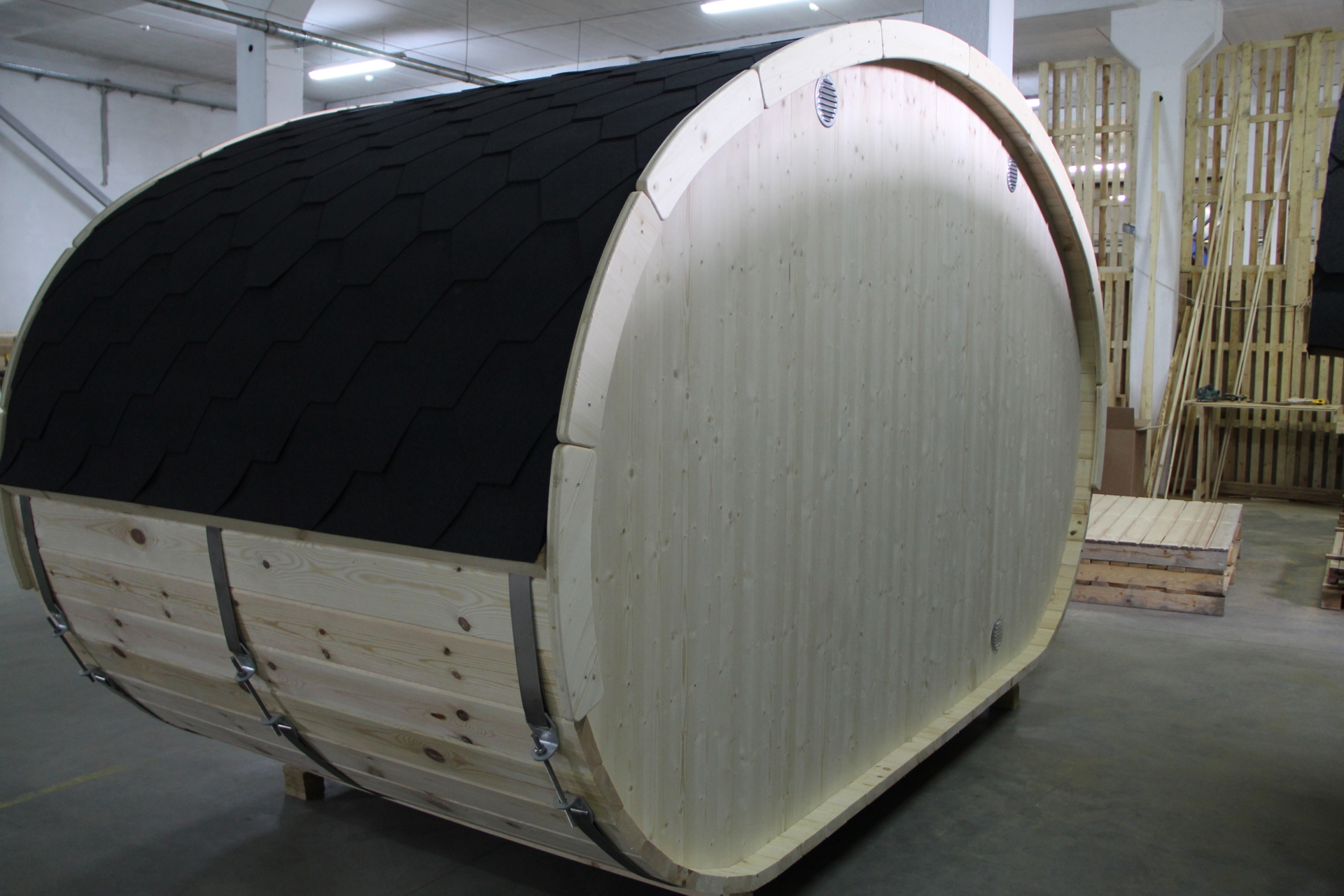 Sauna fińska zewnętrzna Hobbit Mini CLT 195 x 400 cm