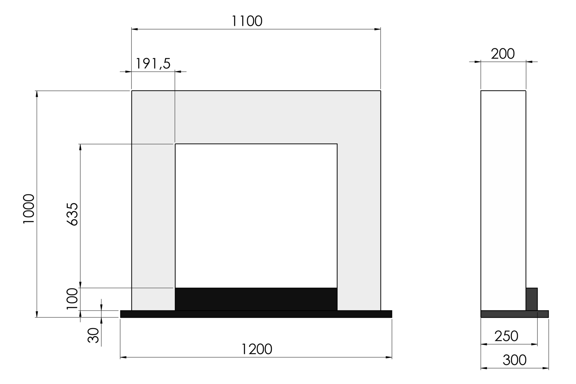 Biokominek Infire Inportal 2 biały