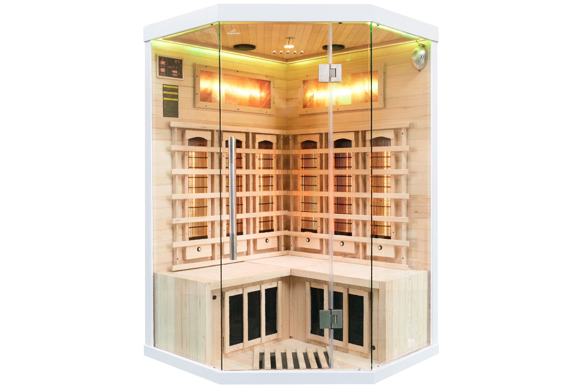 Sauna infrared narożna Nordum Solea 2-osobowa biała