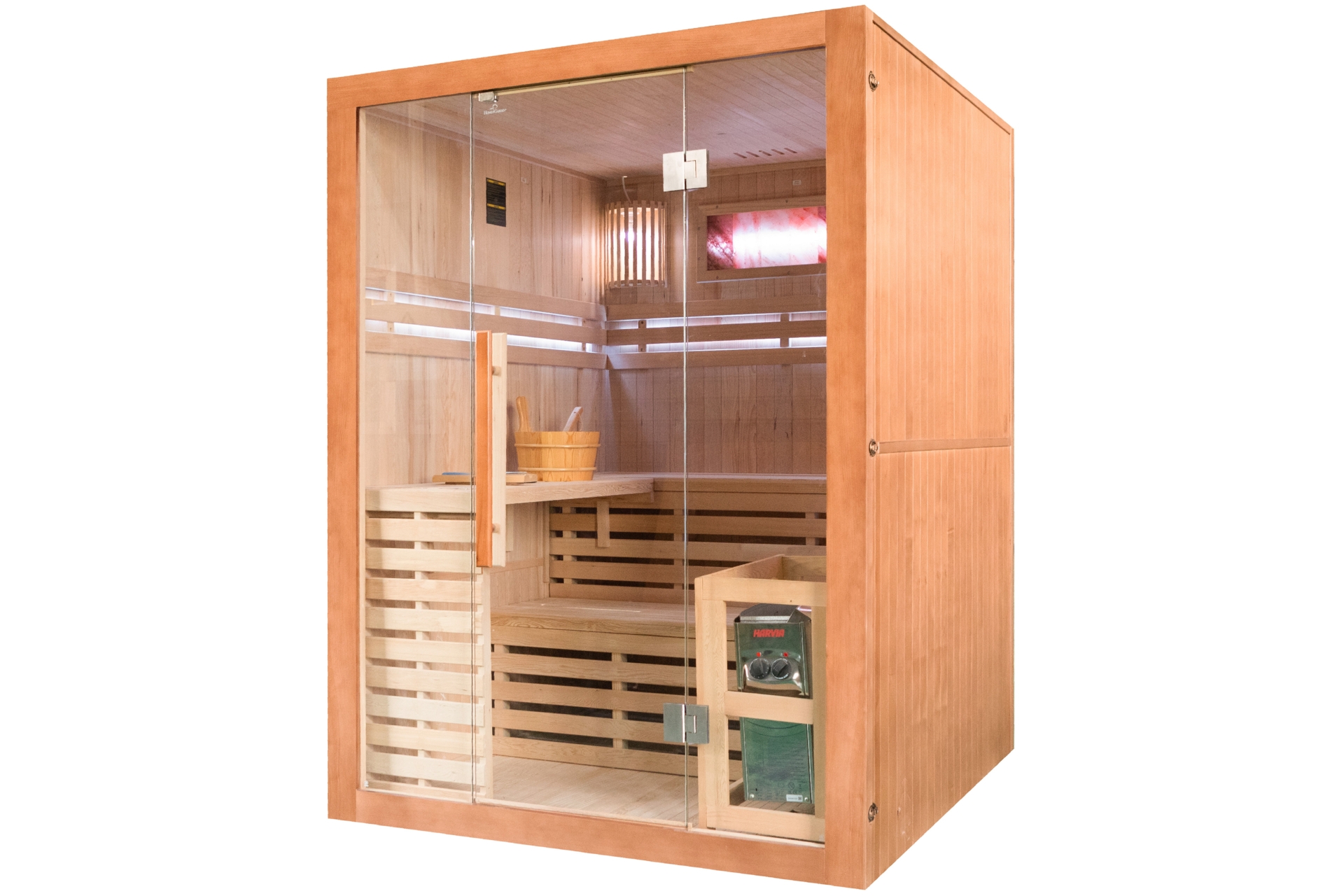 Sauna fińska Nordum Solea R 3-osobowa brązowa