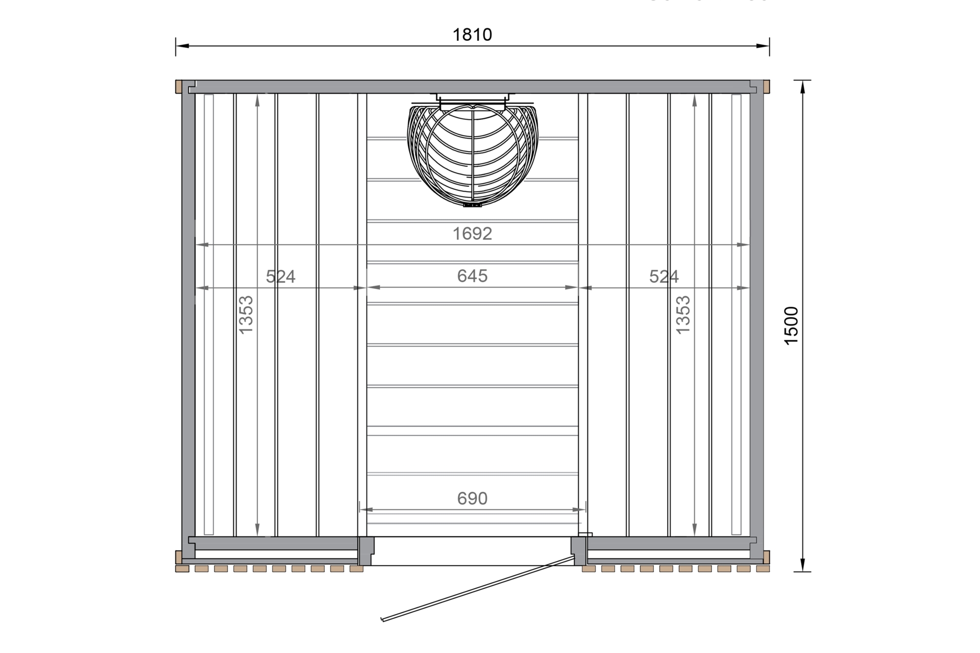 Sauna fińska Leil® Saunas Como 4-osobowa