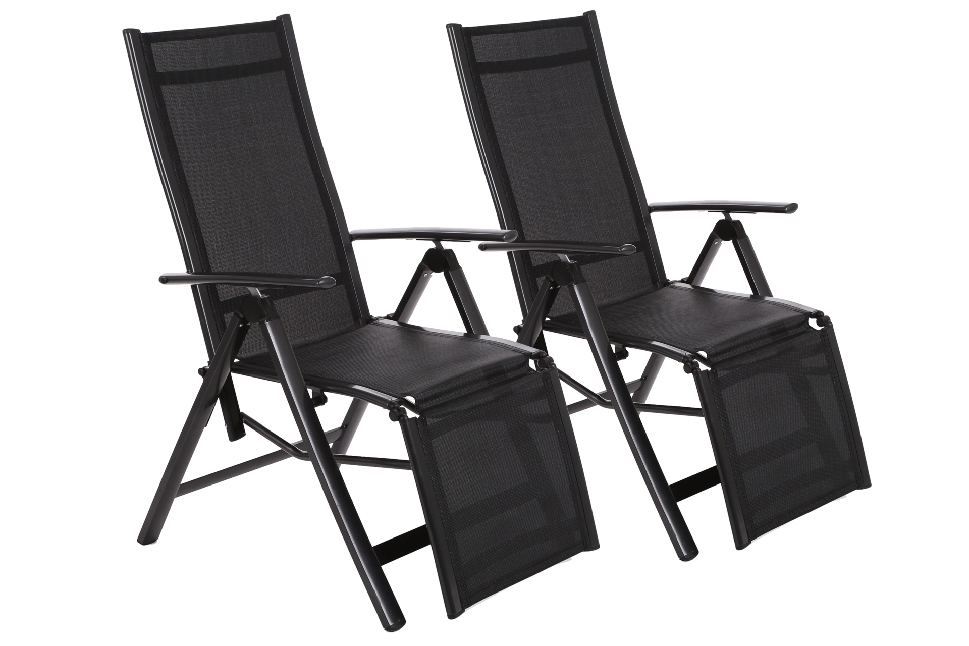 Zestaw krzeseł ogrodowych aluminiowych Ibiza Relax Black / Black