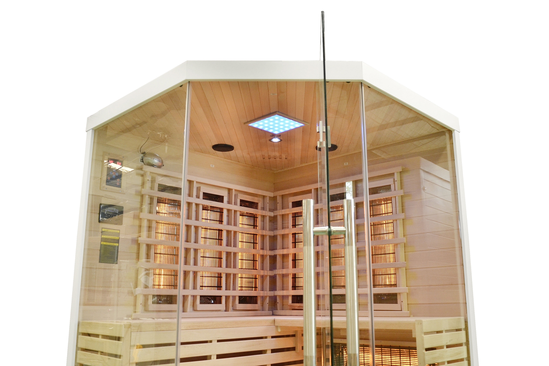 Sauna infrared narożna EA3CR - 4 osobowa - biała Sauna infrared narożna EA3CR White z koloroterapią