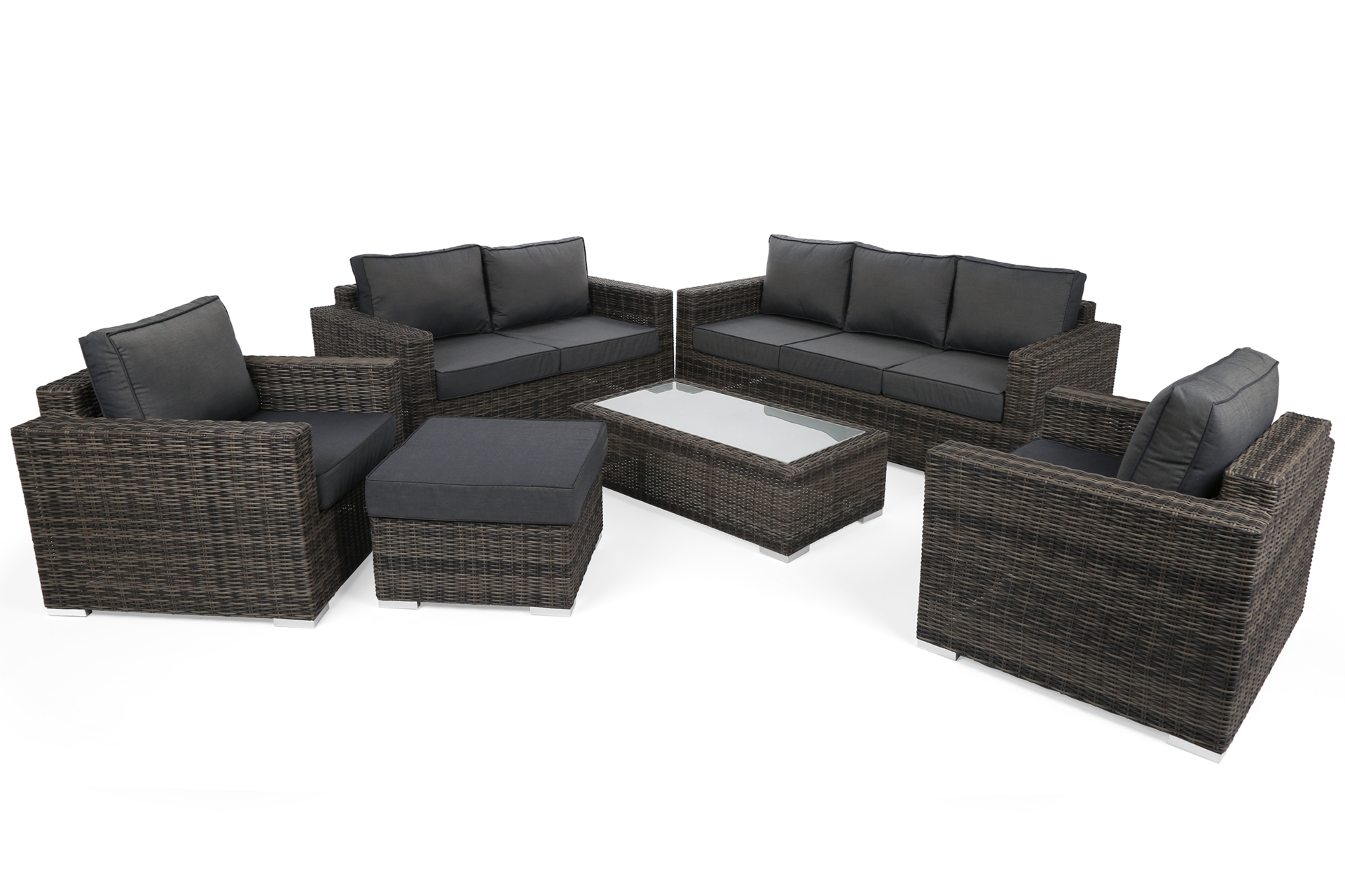 Meble ogrodowe technorattanowe Perugia Olive / Grey