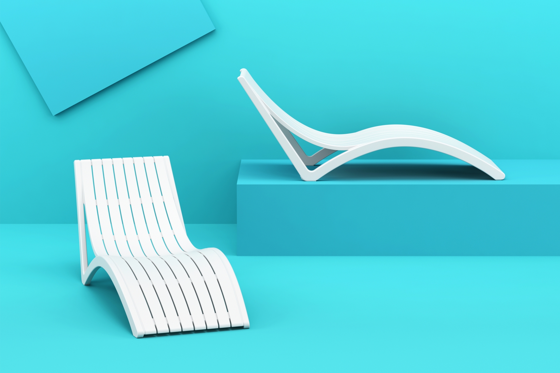 Leżak ogrodowy Siesta Slim White