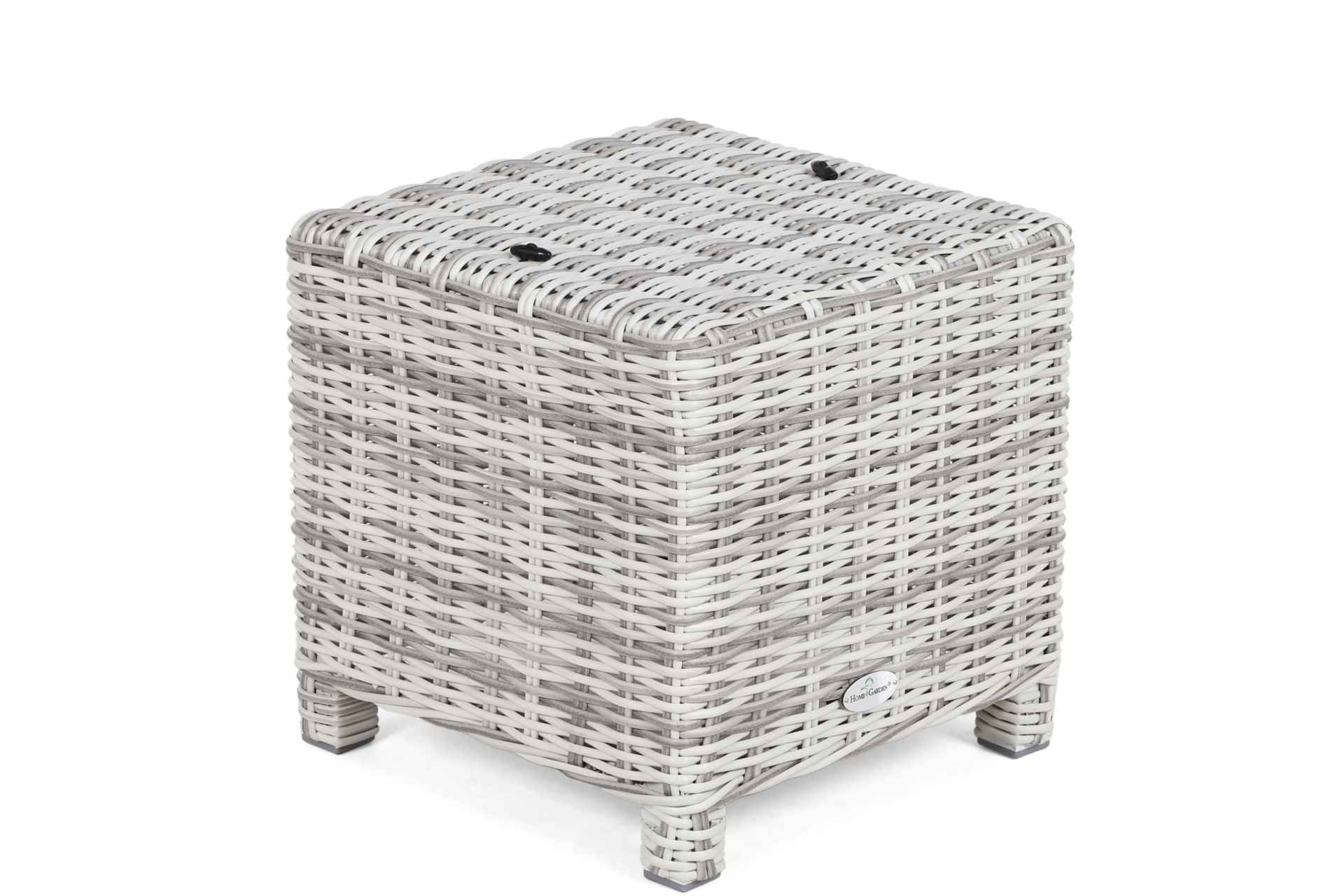 Puf ogrodowy technorattanowy California Light Grey / Grey Melange