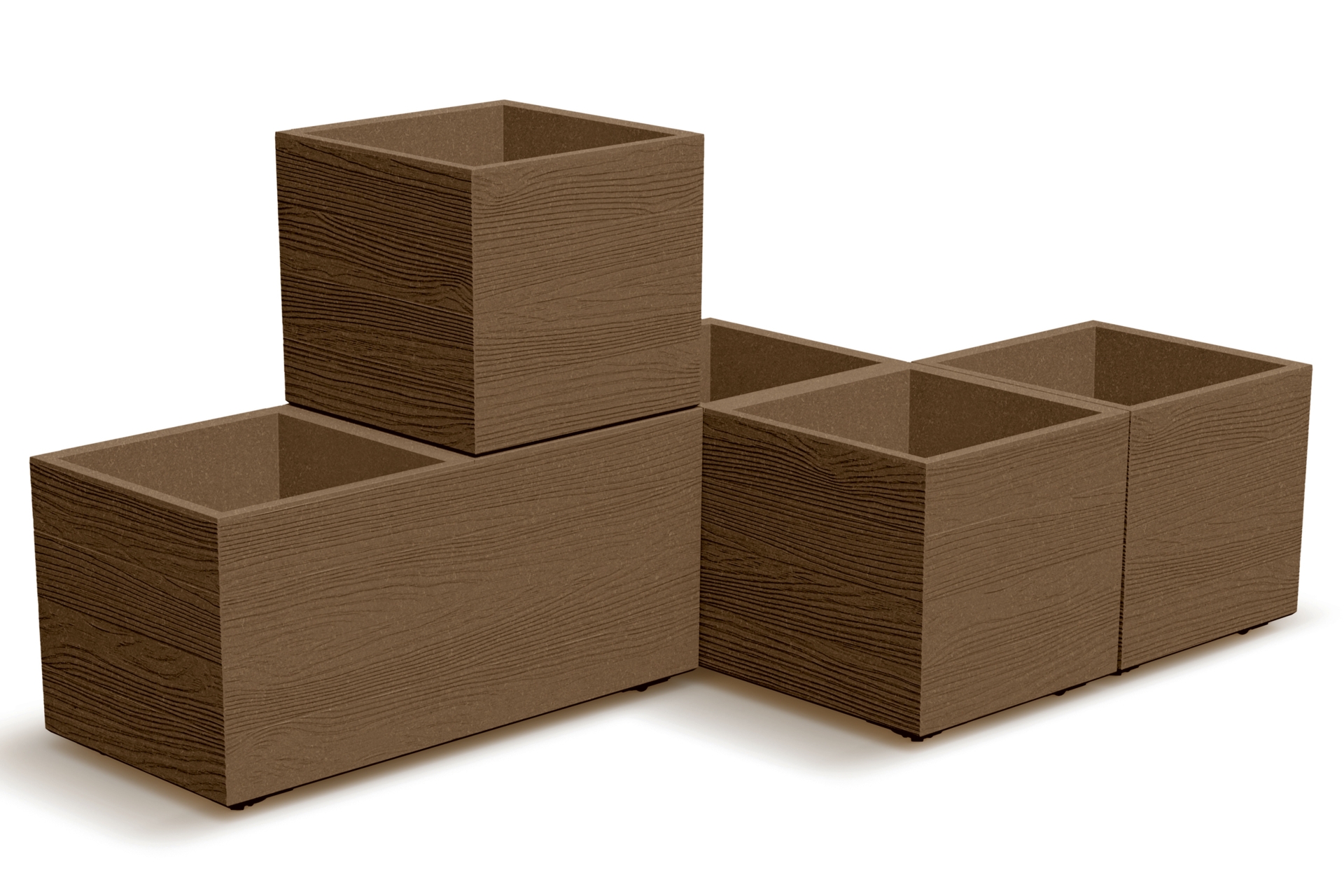 Donica ogrodowa Madera Square Eco Wood Eco White 31 l