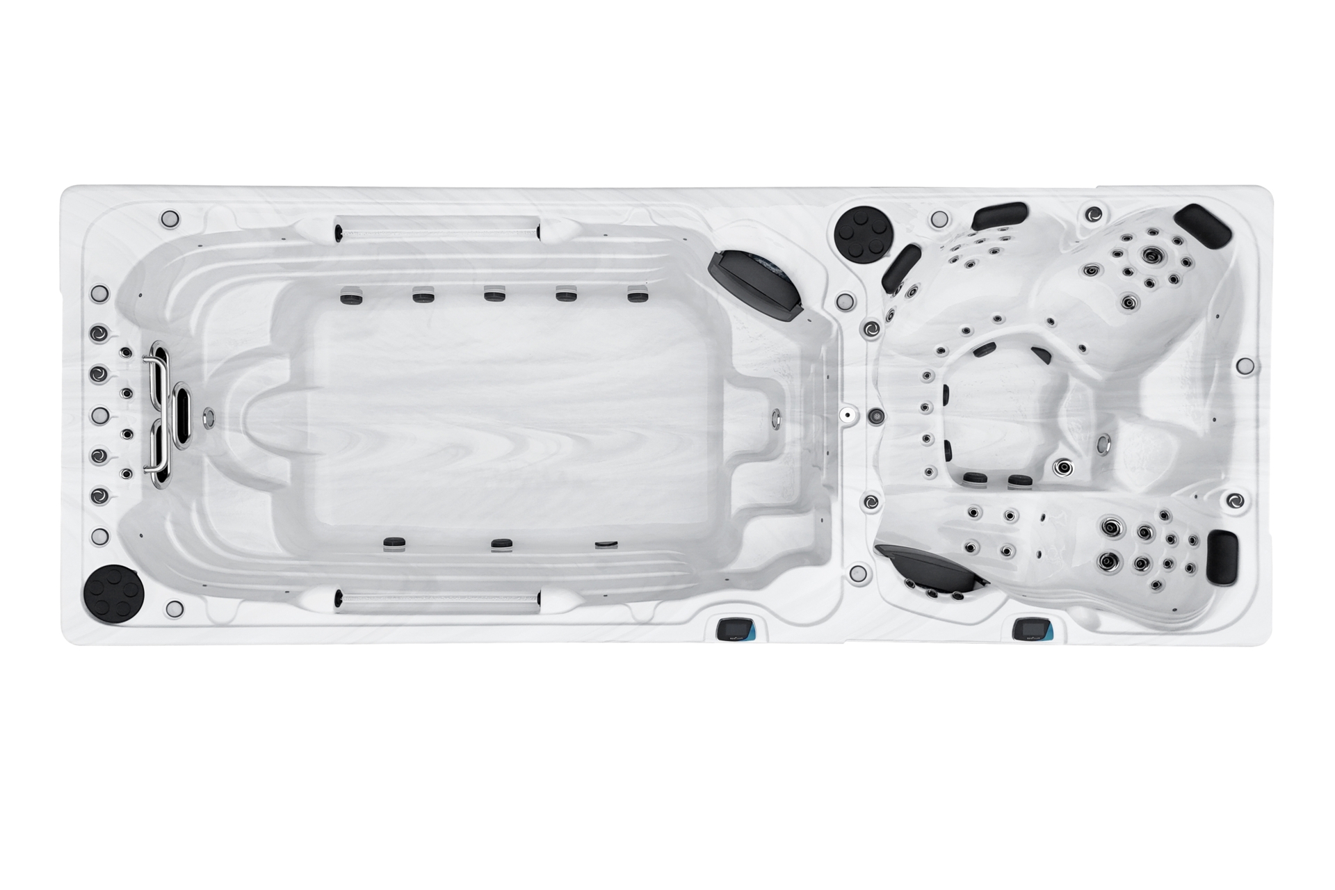 Basen ogrodowy z przeciwprądem i hydromasażem Hanscraft Valhalla 580 x 230 cm - całoroczny - 66 dyszy Basen ogrodowy z przeciwprądem i hydromasażem Hanscraft Valhalla 580 x 230 cm