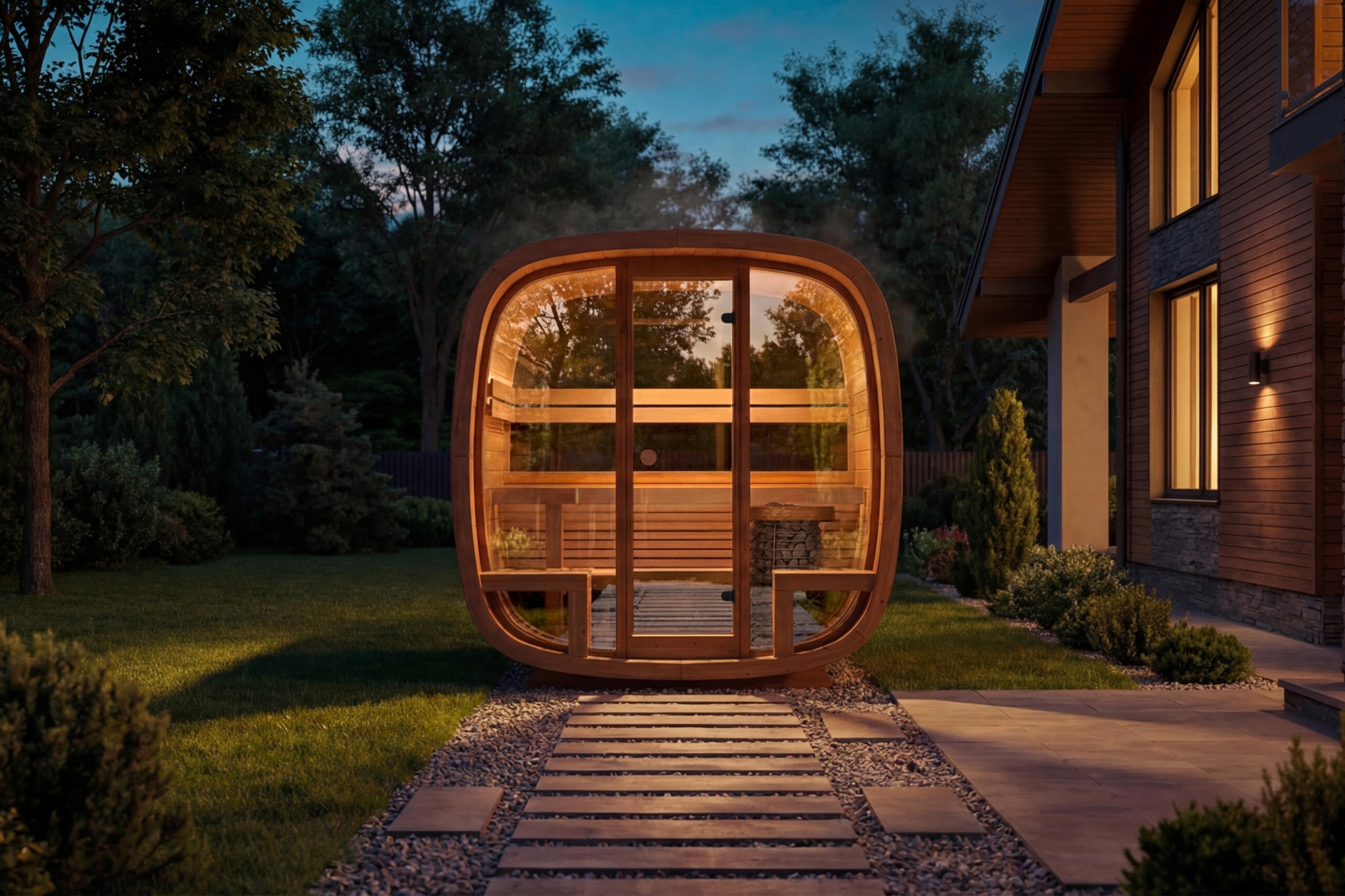 Sauna fińska zewnętrzna Leil® Saunas Dice Comfy 2.0 4-osobowa