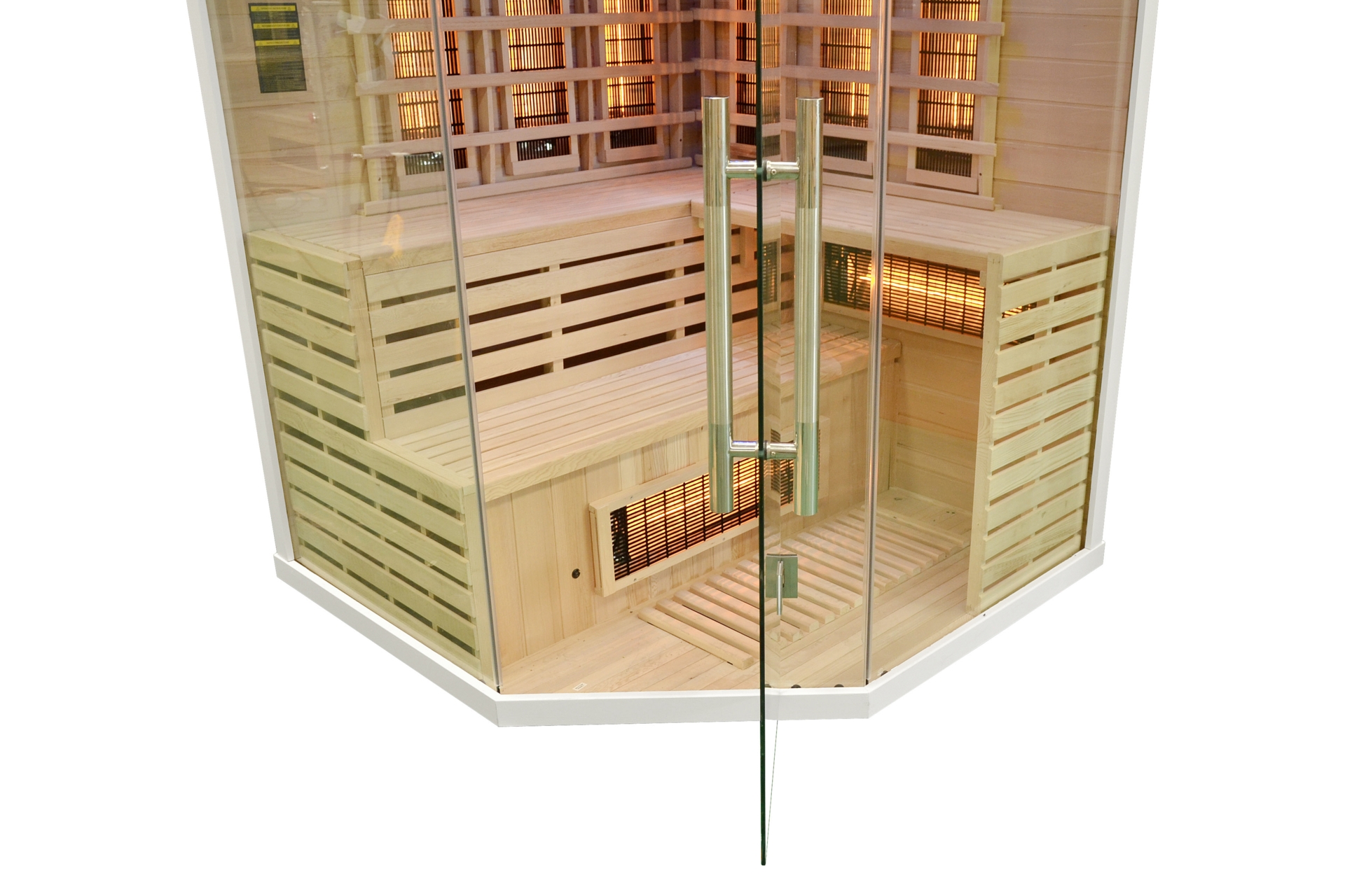 Sauna infrared narożna EA3CR - 4 osobowa - biała Sauna infrared narożna EA3CR White z koloroterapią