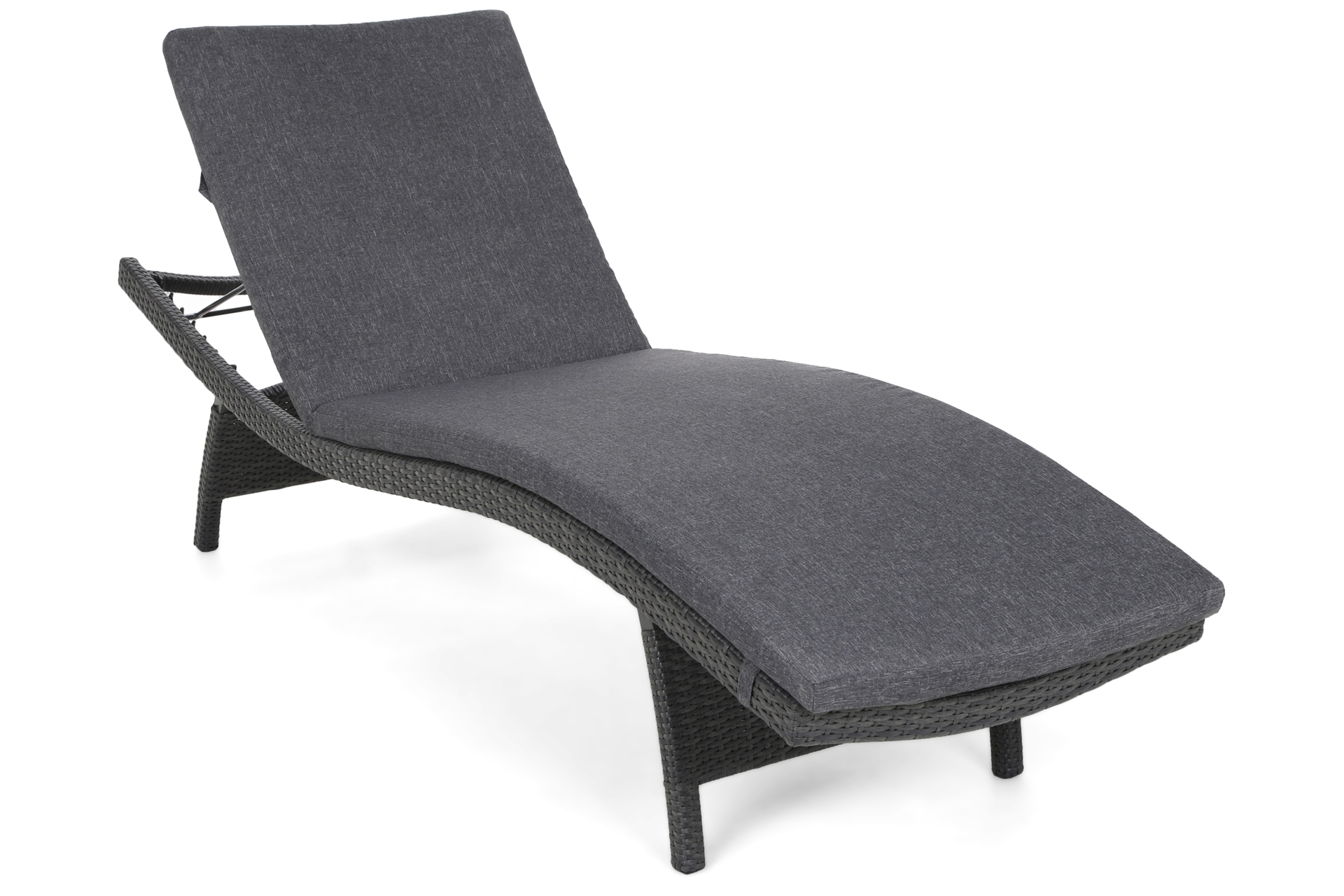 Leżak ogrodowy technorattanowy Marbella Grey / Grey Melange