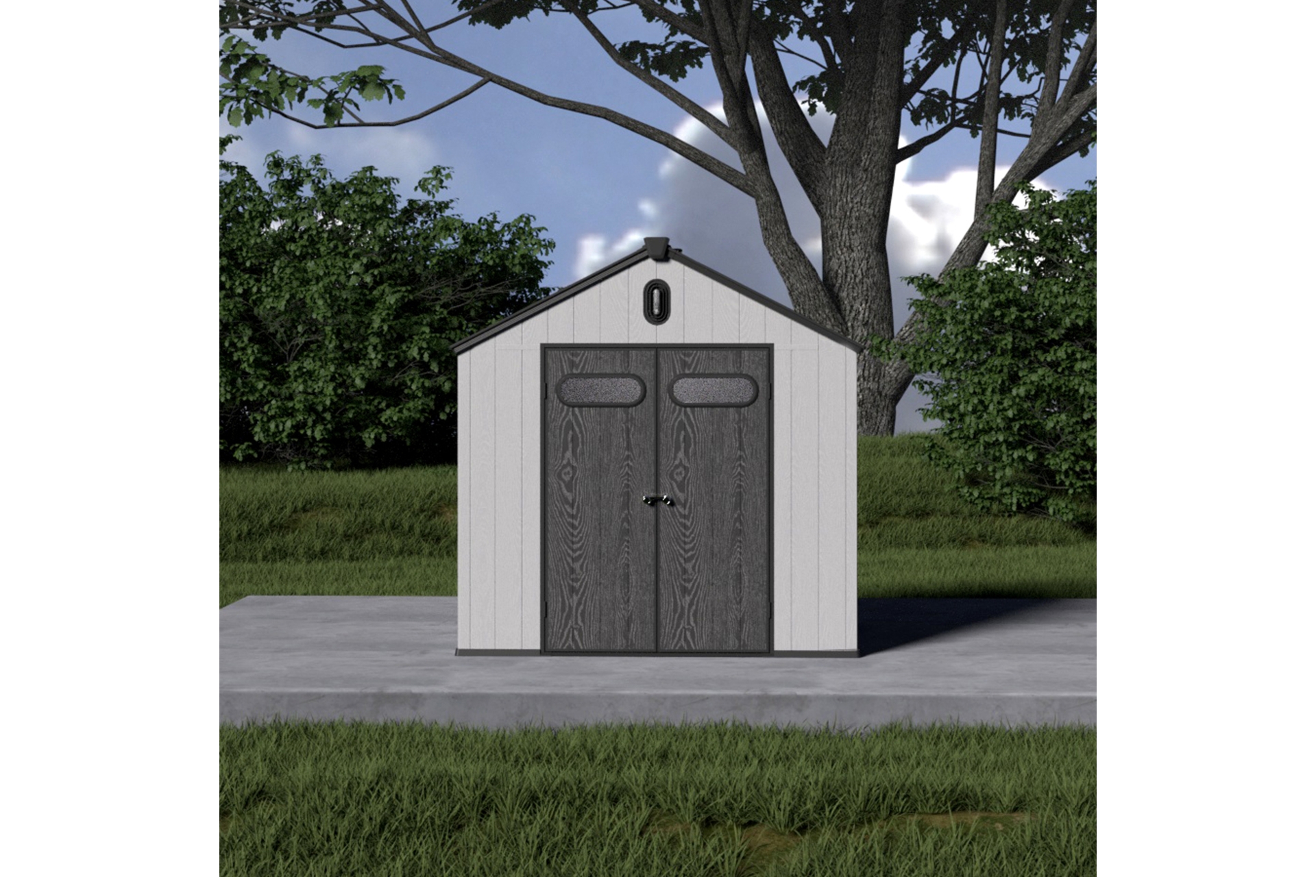 Domek narzędziowy Halmstad 239 x 239 cm Light Grey