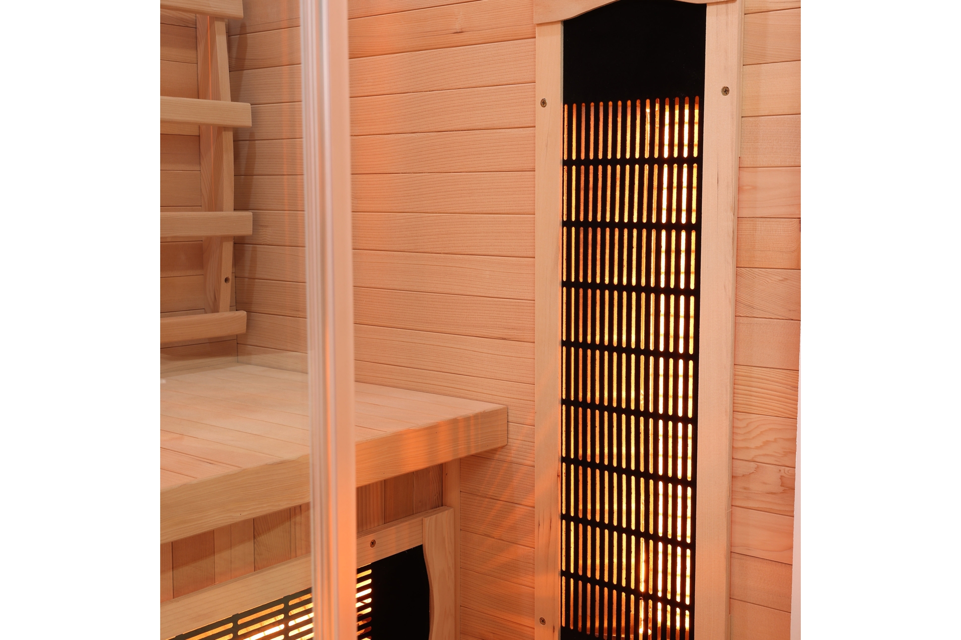 Sauna infrared Nordum Basic 1-osobowa biała - drewniana - z koloroterapią Sauna infrared Nordum Basic 1-osobowa biała