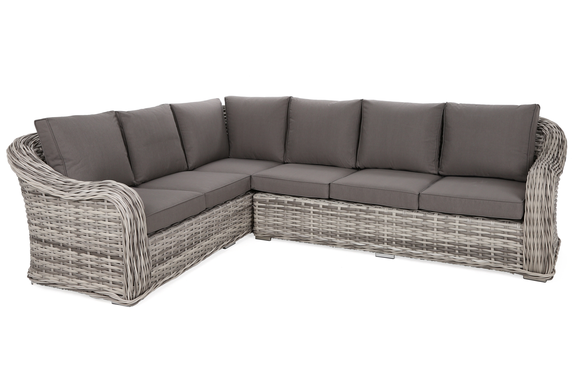 Narożny zestaw mebli ogrodowych Foggia Plus Light Grey / Grey Narożny zestaw mebli ogrodowych Foggia Plus Light Grey / Grey