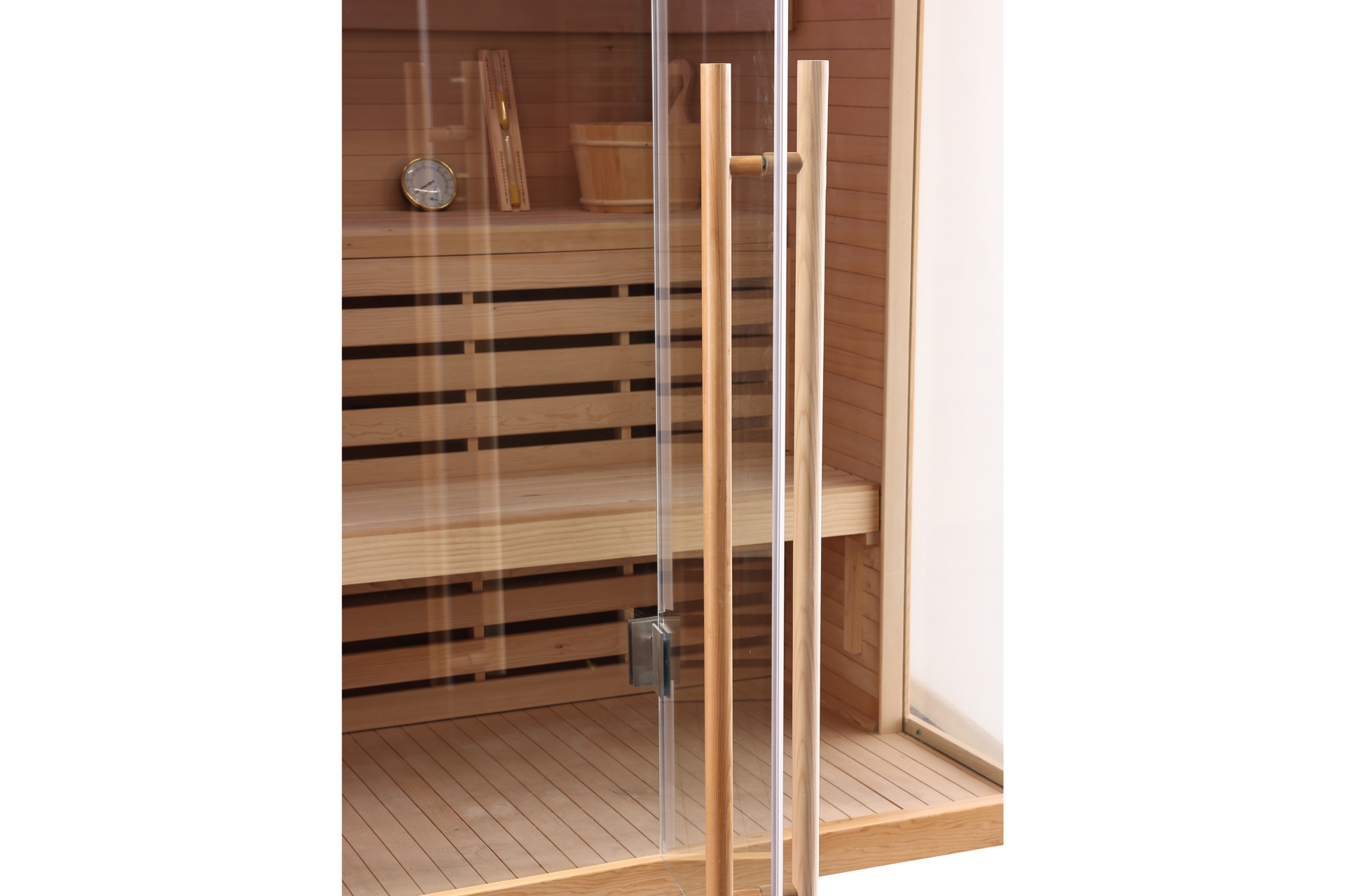 Sauna fińska narożna Nordum Pure One 4-osobowa naturalna