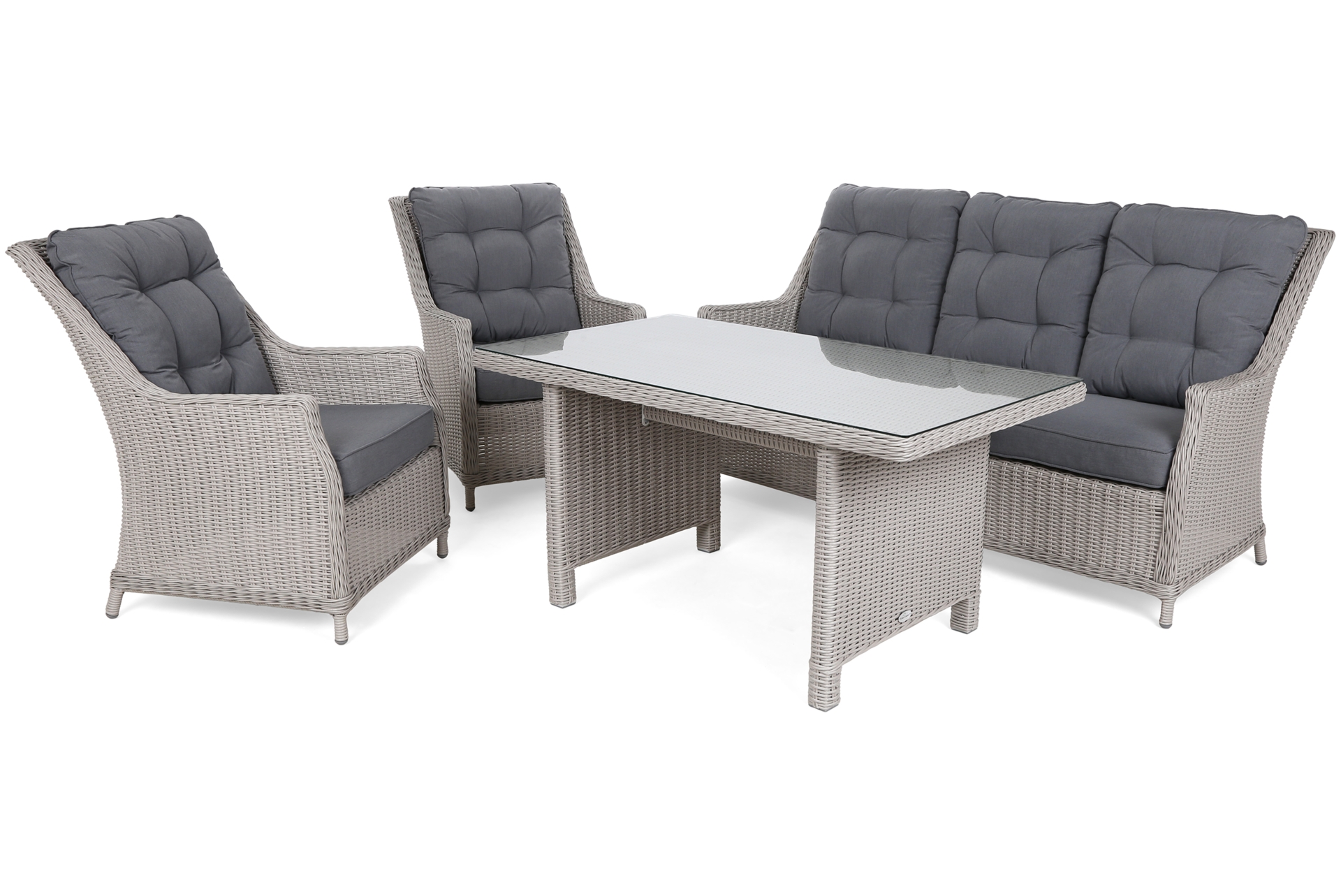 Meble ogrodowe technorattanowe Alicante White / Grey 