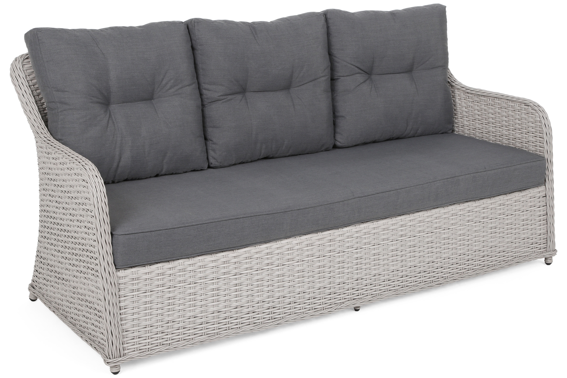 Meble ogrodowe technorattanowe Bergamo White / Grey