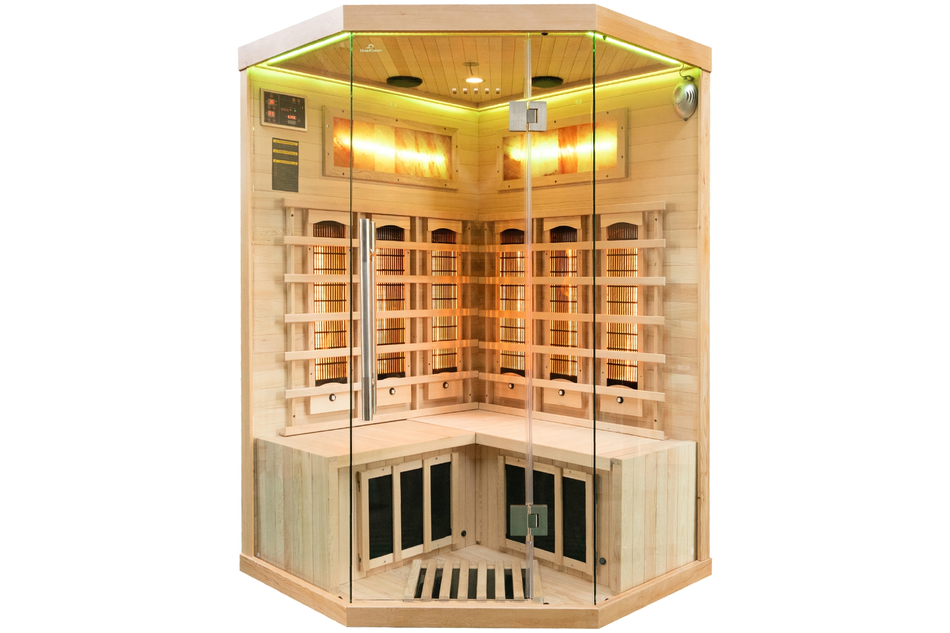 Sauna infrared narożna Nordum Solea 2-osobowa naturalna