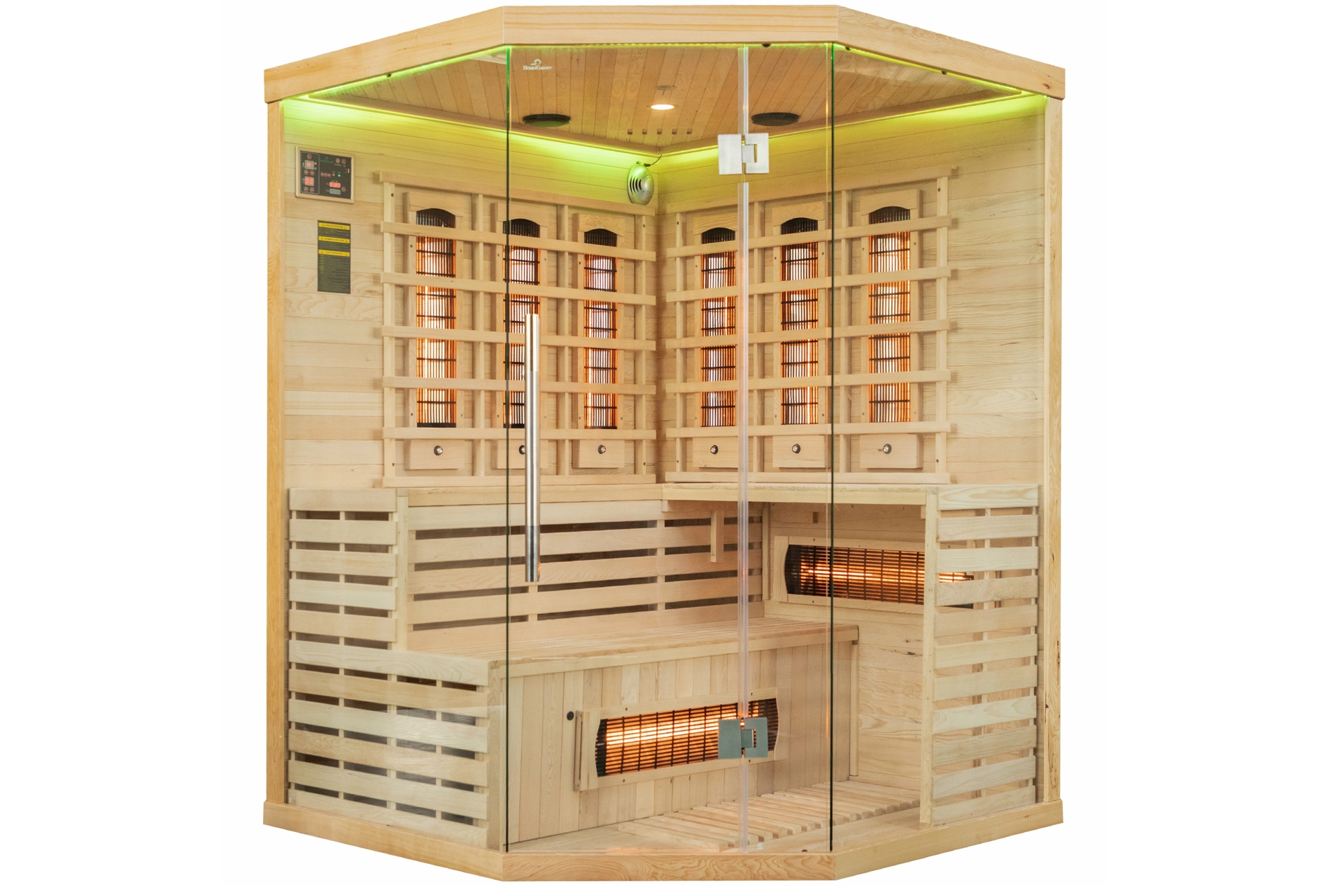 Sauna infrared narożna Nordum Solea 4-osobowa naturalna