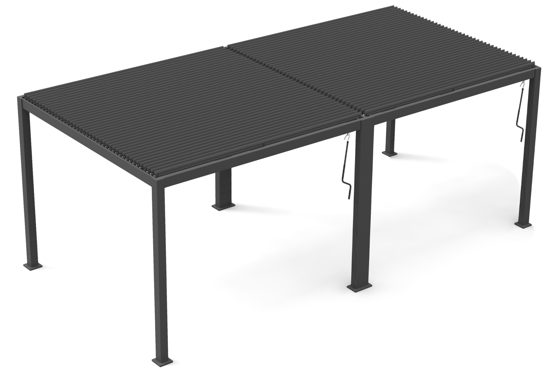 Pergola aluminiowa 6x3 m Bermeo z żaluzjami Pergola ogrodowa aluminiowa Bermeo 600 x 300 cm