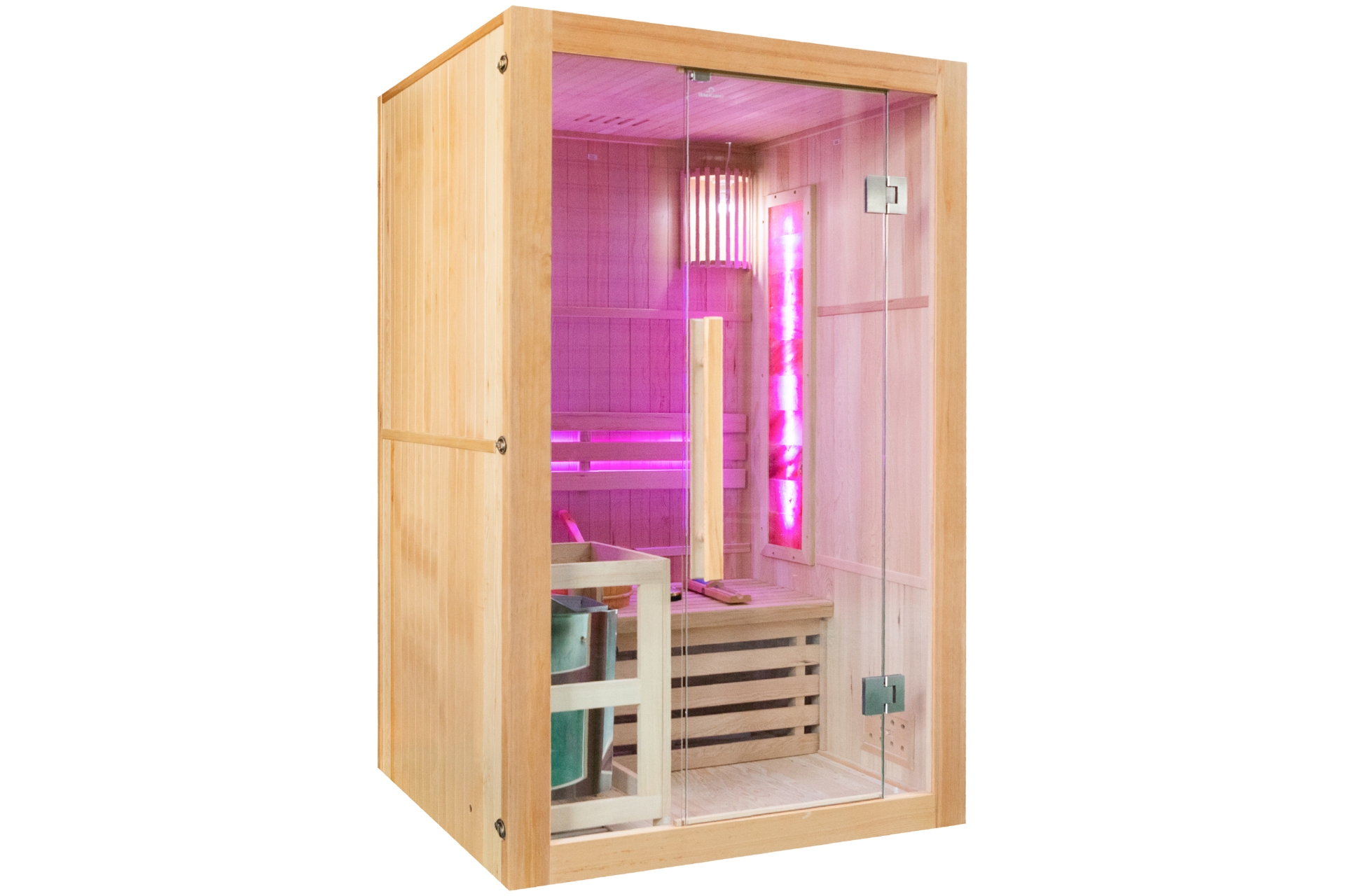 Sauna fińska Nordum Solea 2-osobowa naturalna - z panelami solnymi - drewniana Sauna fińska Nordum Solea 2-osobowa naturalna