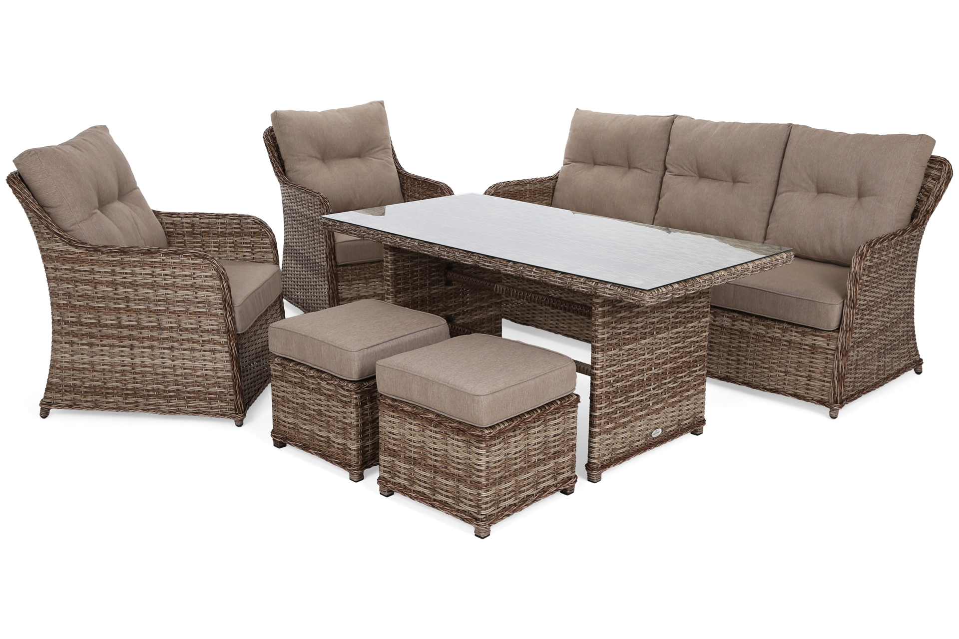 Meble ogrodowe technorattanowe Bergamo Ginger / Brown Melange