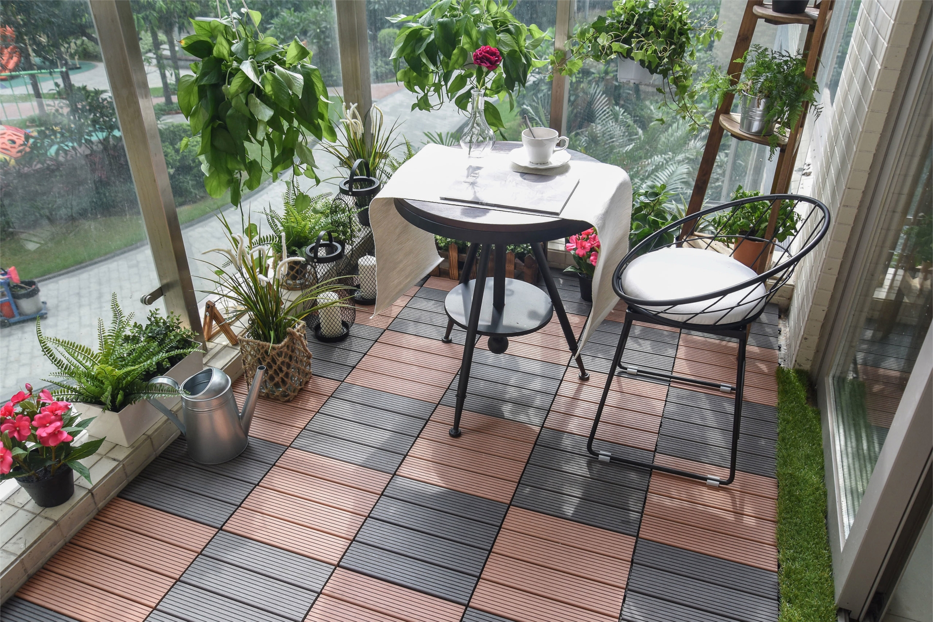 Podest tarasowy kompozytowy brązowy