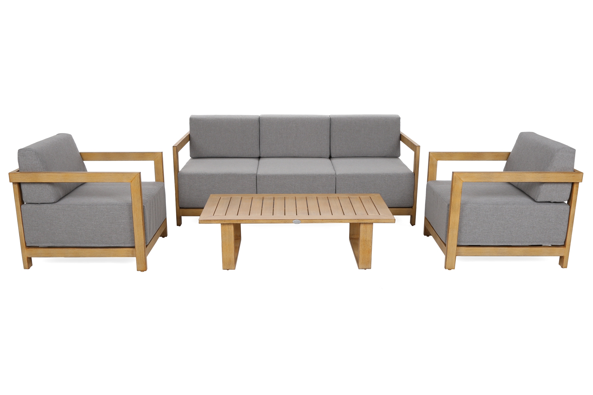 Meble ogrodowe aluminiowe Lyon Teak / Fog Grey