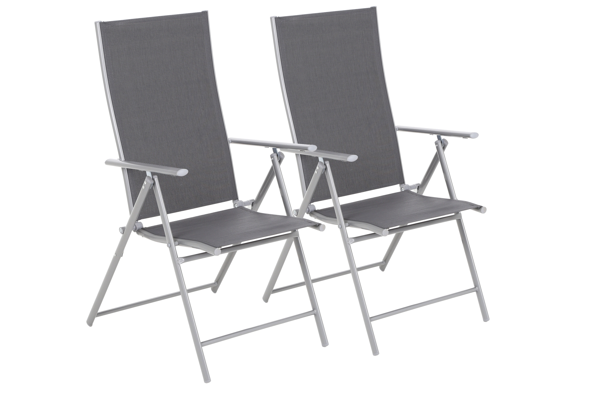 Zestaw krzeseł ogrodowych metalowych Casablanca Silver / Grey