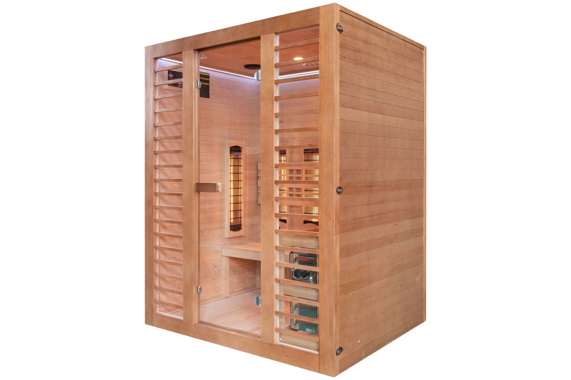 Sauna combi SW4 - dla 4 osób - fińska i infrared - brązowa Sauna combi SW4