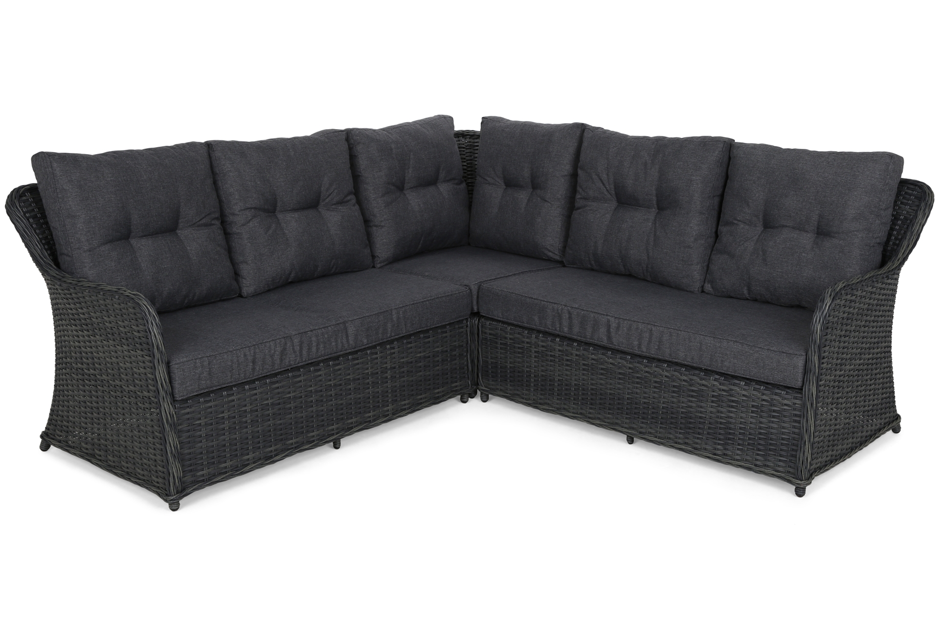 Narożnik ogrodowy technorattanowy Bergamo Grey / Grey Melange