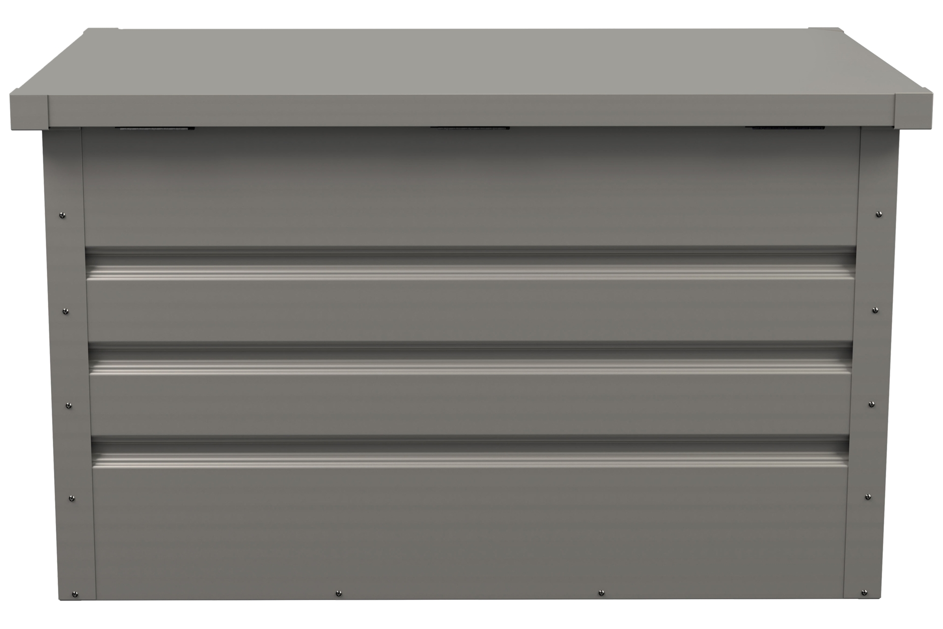 Skrzynia ogrodowa Goteborg Mini Silver Grey - srebrnoszary - metalowa Skrzynia na balkon Goteborg Mini Silver Grey