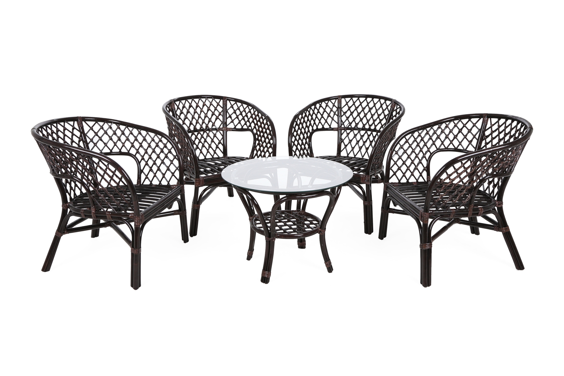 Meble ogrodowe rattanowe Havana Brown / Cappuccino 4+1